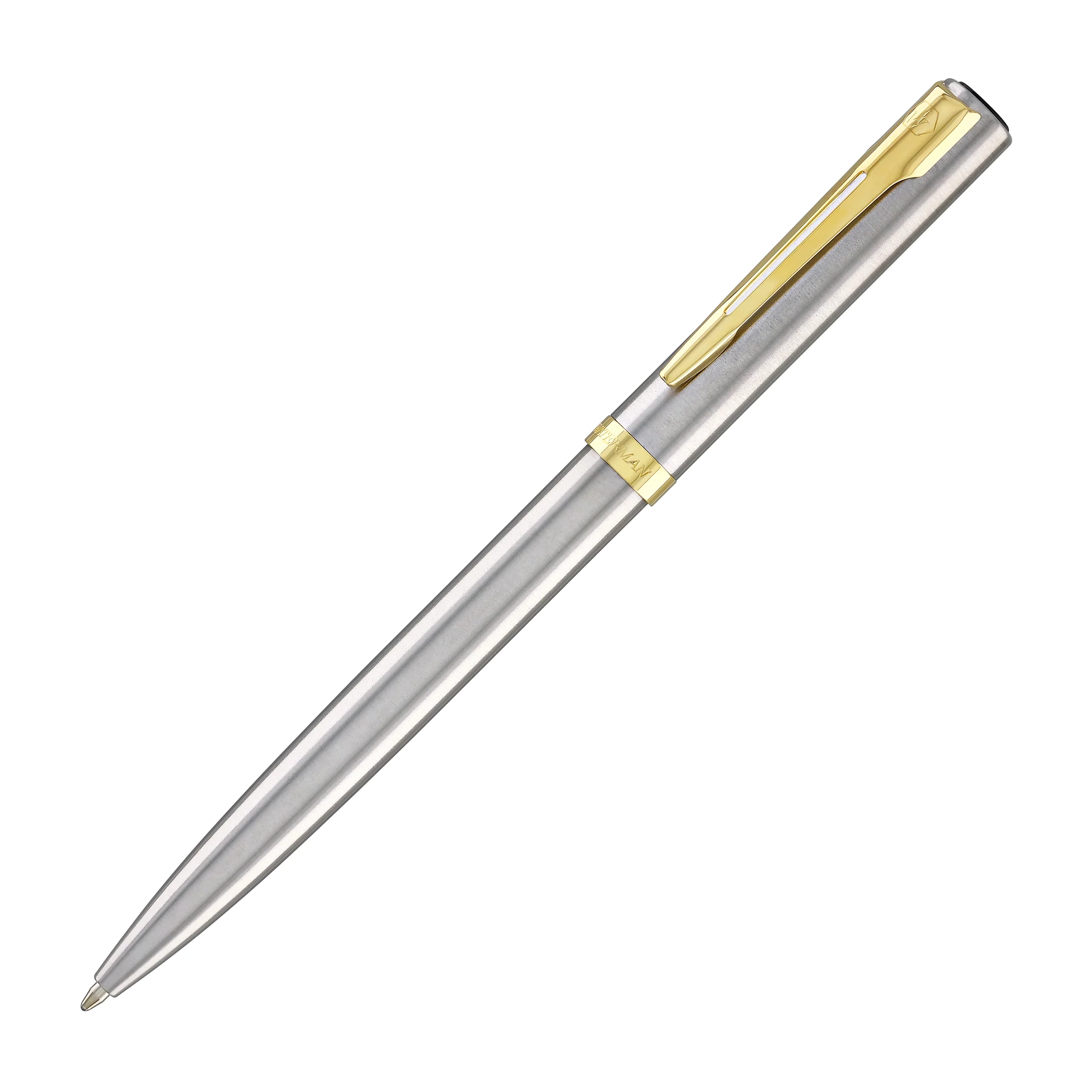 1947-waterman-impression-ballpoint-pen-in-stainless-steel-with-gold-coated-3.webp Waterman Impression Ballpoint Pen in Stainless Steel with Gold Coated