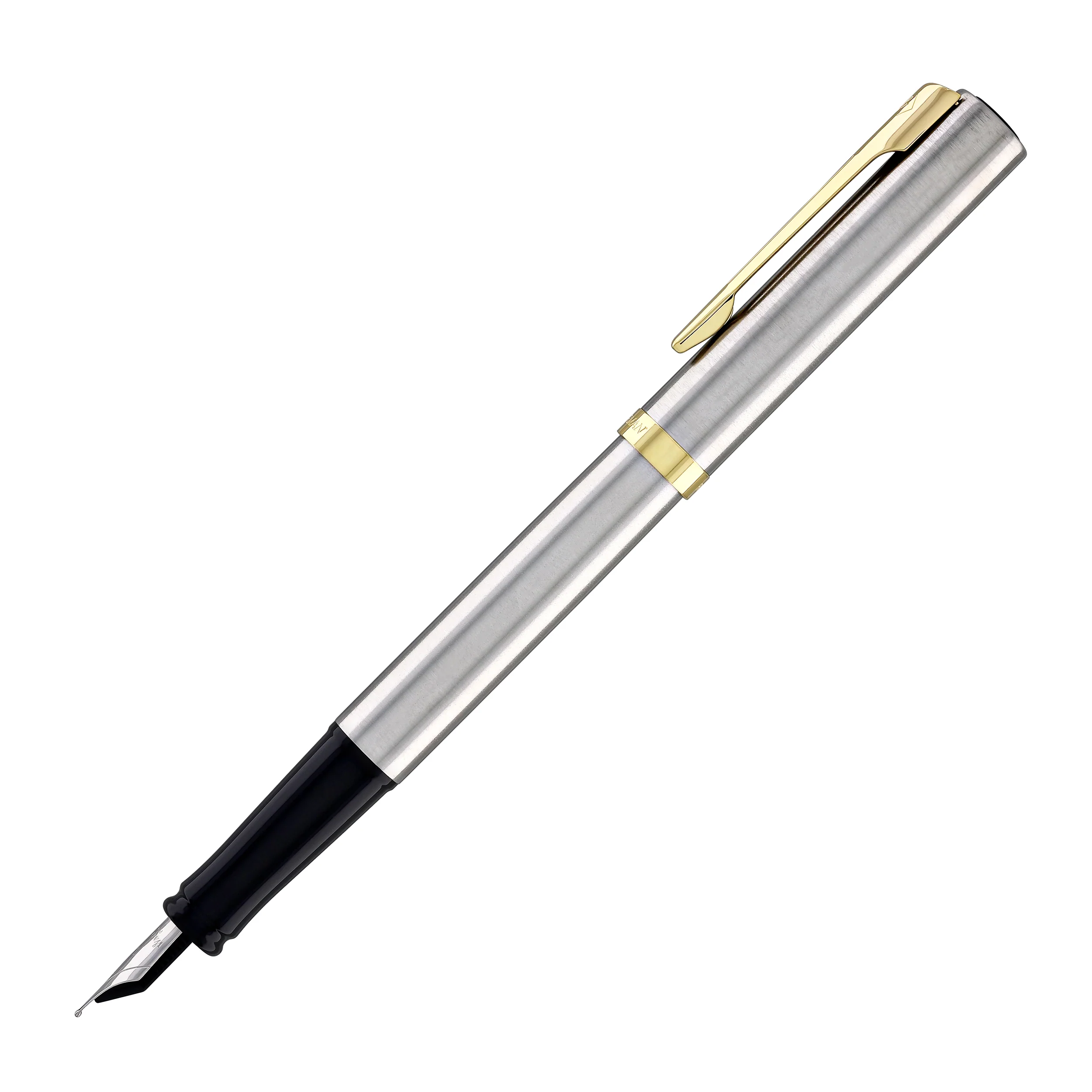 Waterman Impression Fountain Pen in Stainless Steel with Gold Coated - Fine Point