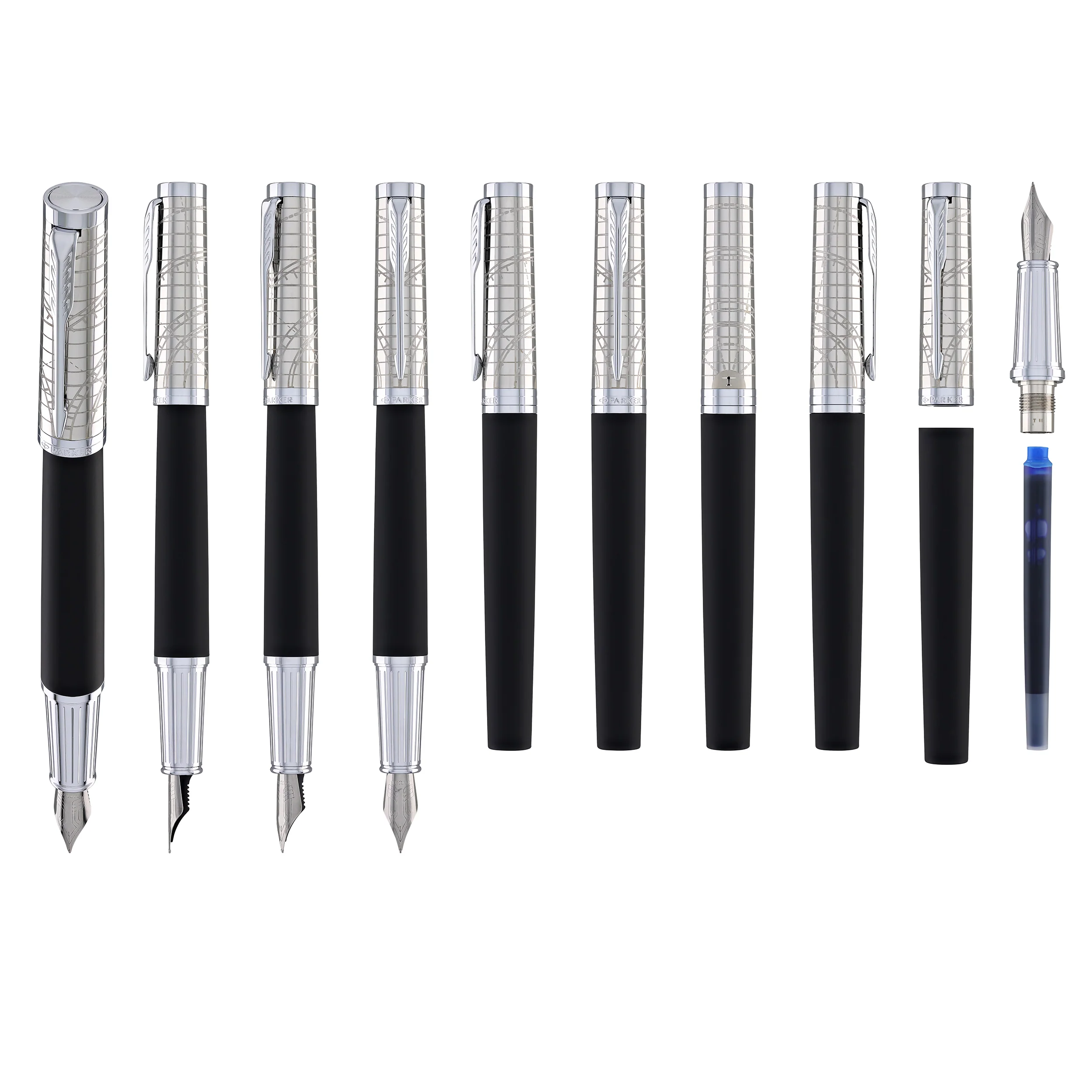 Parker Ingenuity Fountain Pen in Legacy of Flight with Chrome - Fine Point