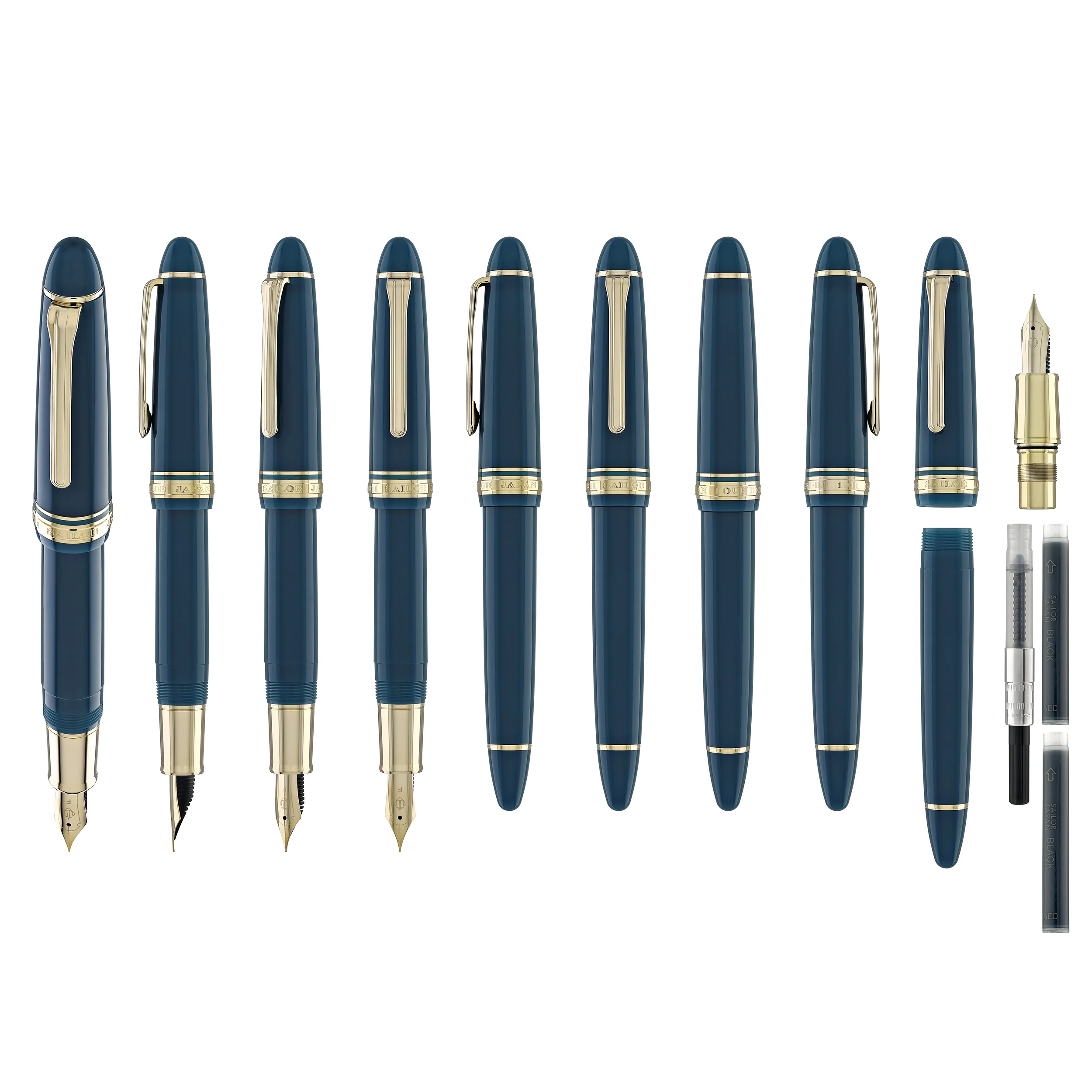 Sailor 1911 Casual L Stable Fountain Pen in Muted Green, Gold Trim