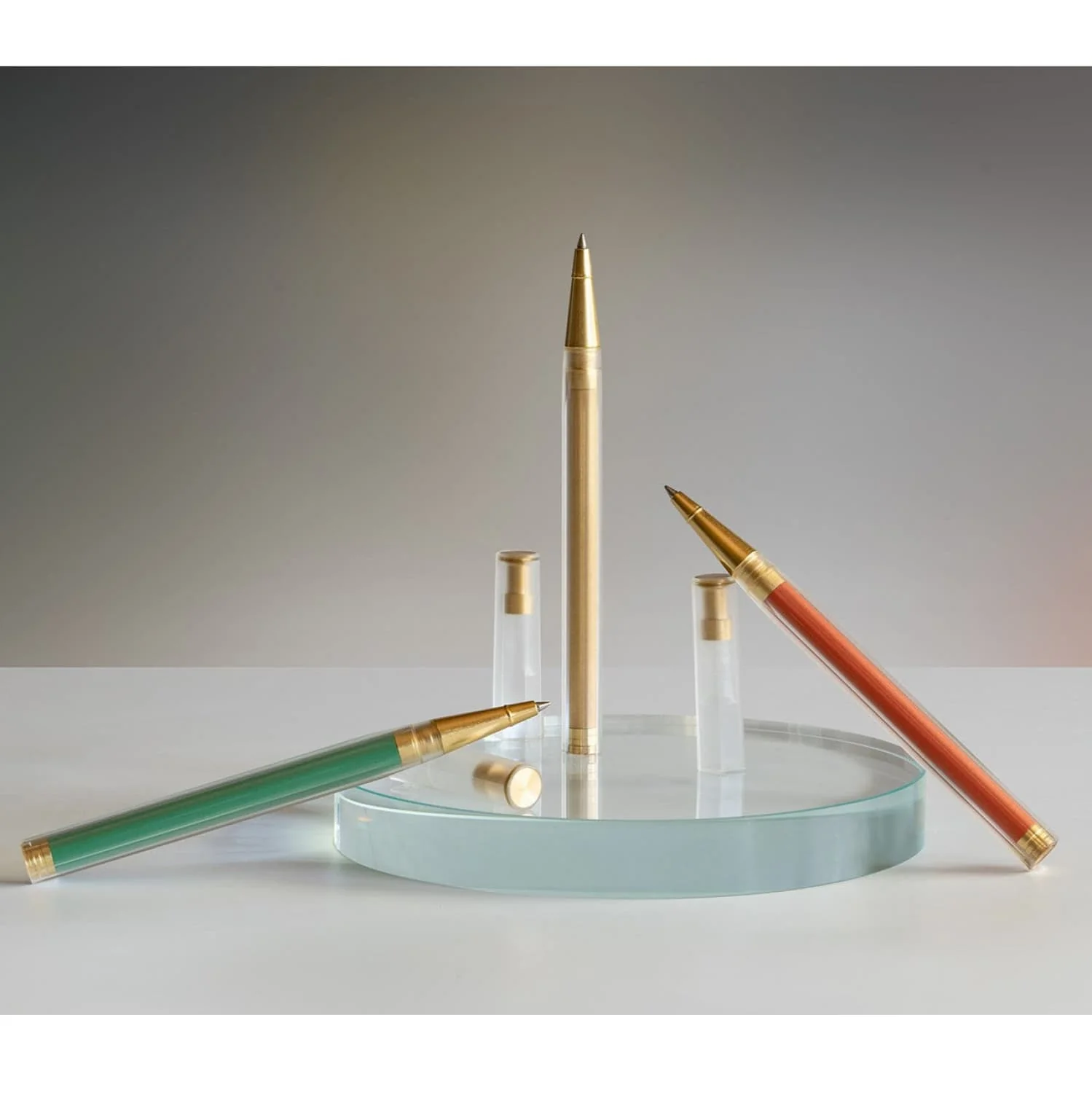 ystudio Glamour Evolve Elemental Rollerball Pen in Clear Green