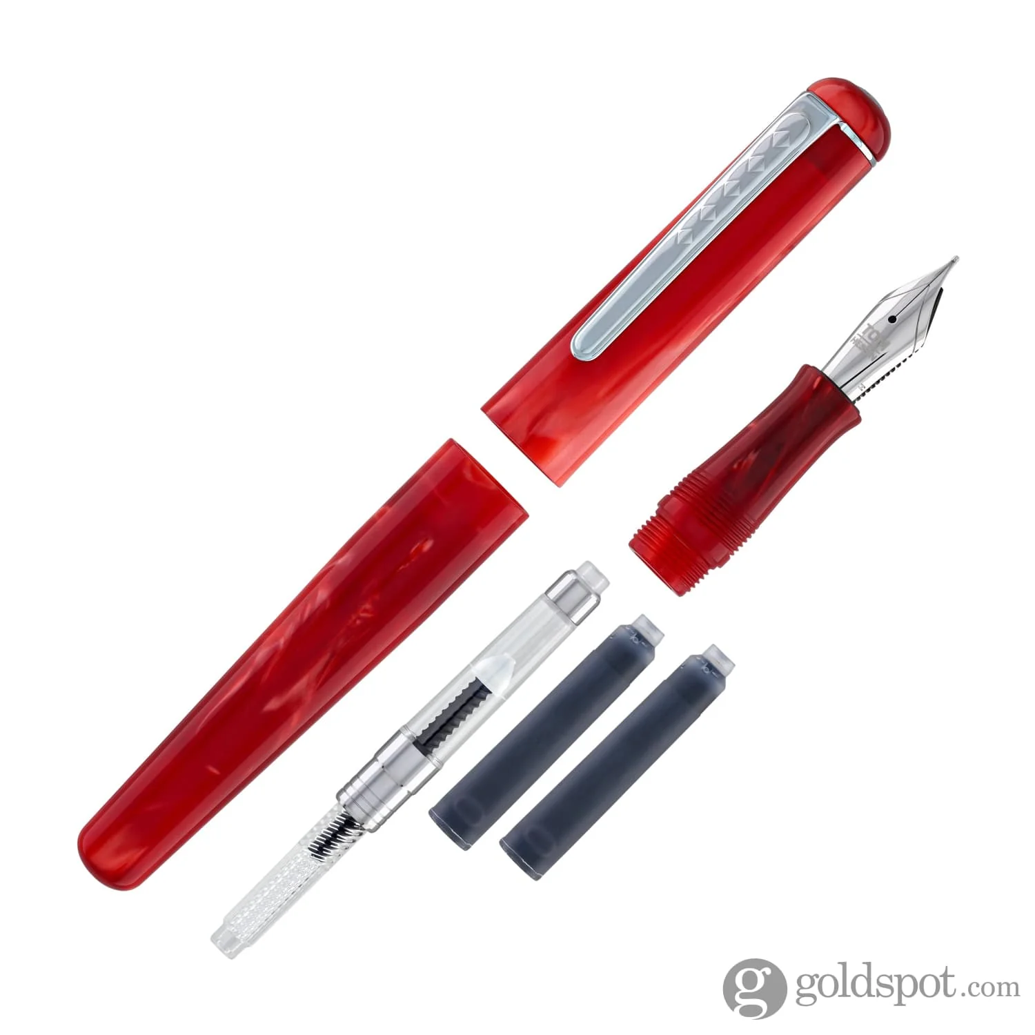Tom Hessin Charles Fountain Pen in Exhibition Red