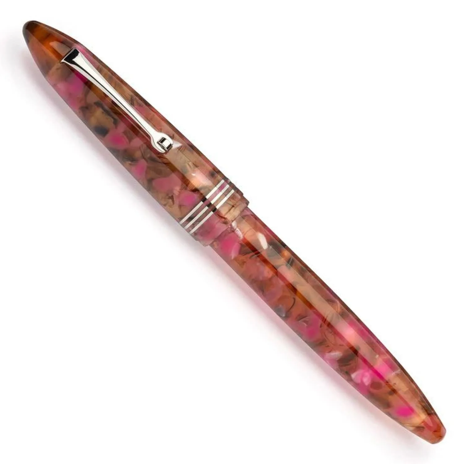 1996-leonardo-furore-rollerball-pen-in-lampone-selvatico-with-silver-trim-1.webp Leonardo Furore Rollerball Pen in Lampone Selvatico with Silver Trim