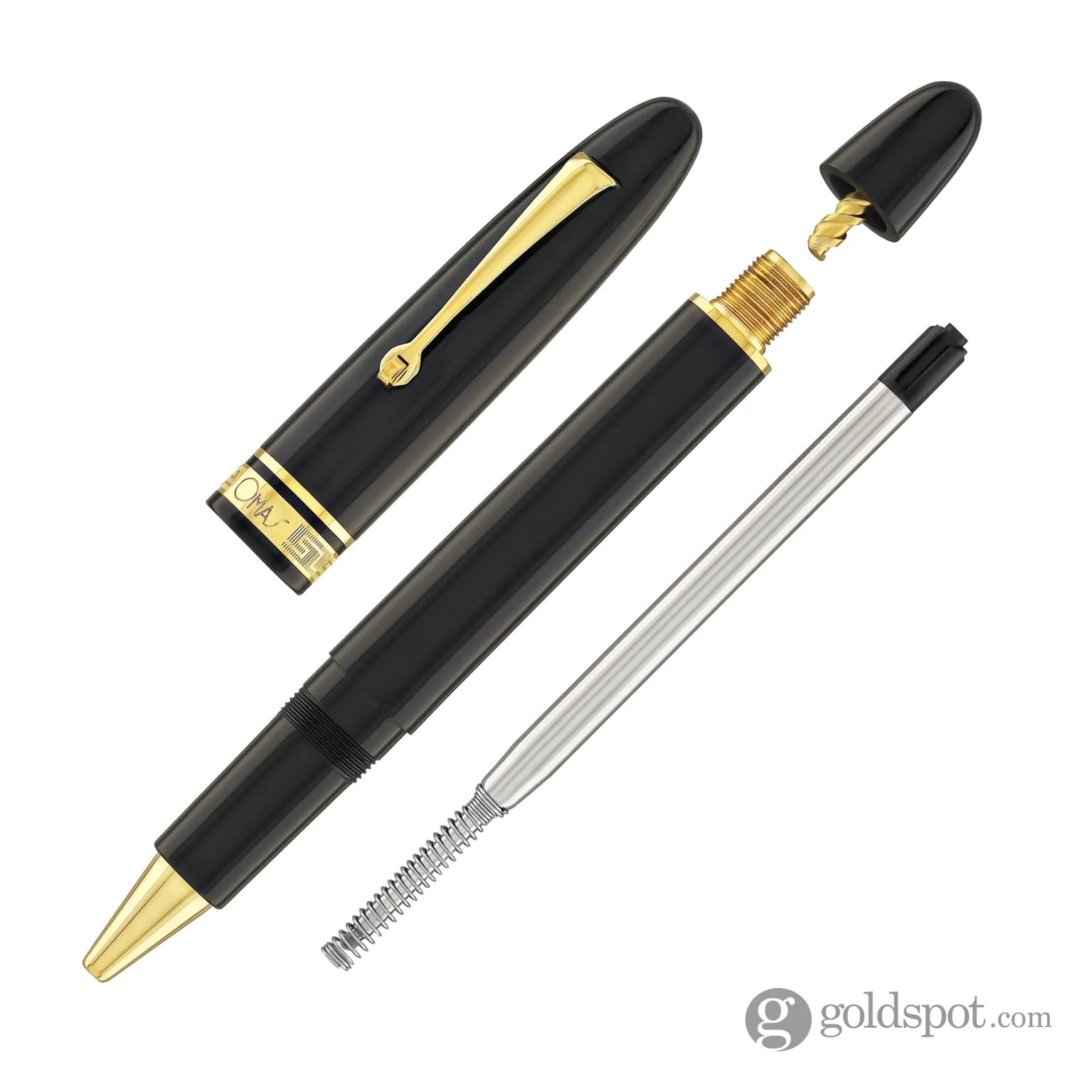 2011-omas-ogiva-rollerball-pen-in-nera-with-gold-trim-9.webp Omas Ogiva Rollerball Pen in Nera with Gold Trim