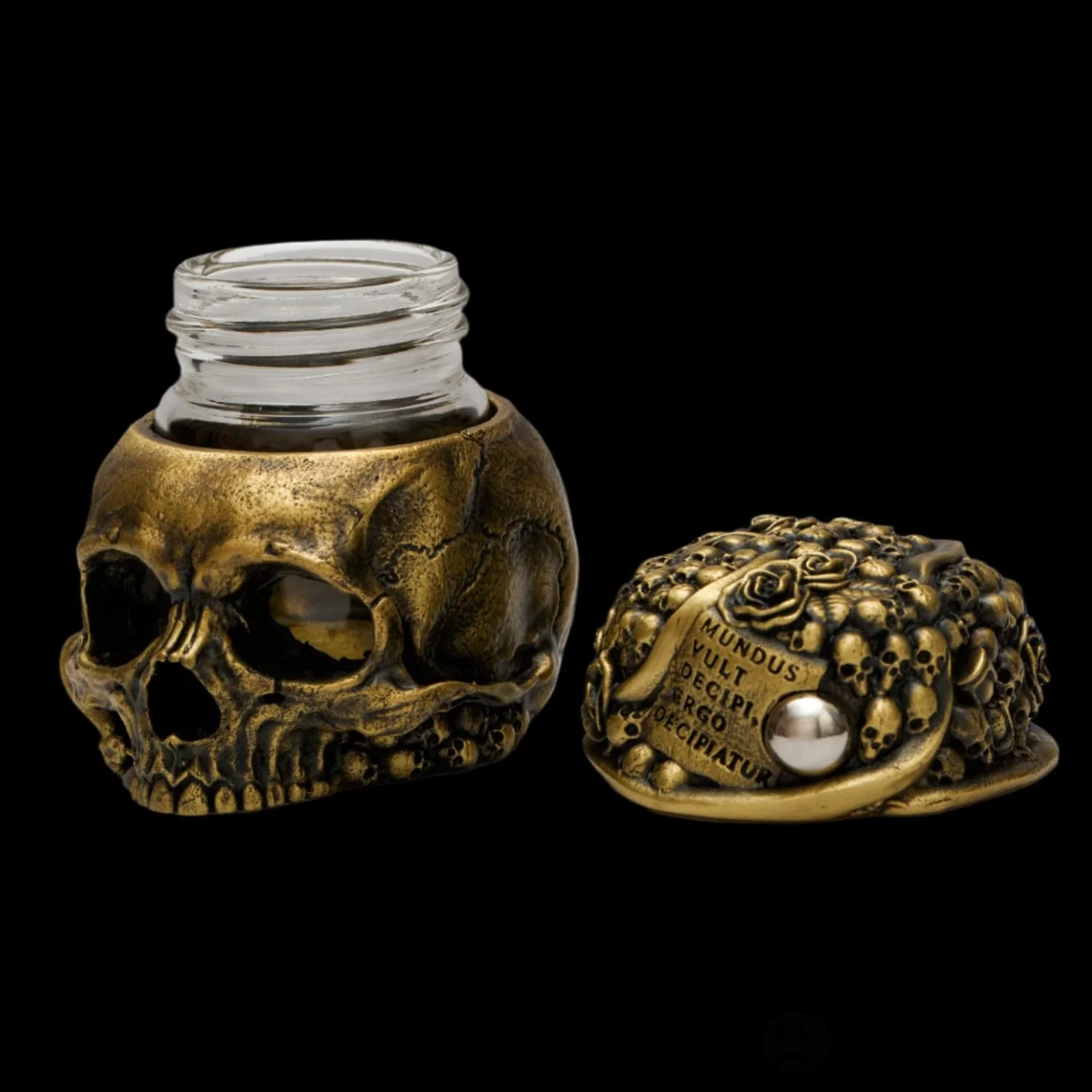 Sepia Accessories Vanitas Skull Ink Bottle