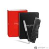 Caran d'Ache Leman Ballpoint Pen in Damier Gift Set with Leather Case - Special Edition