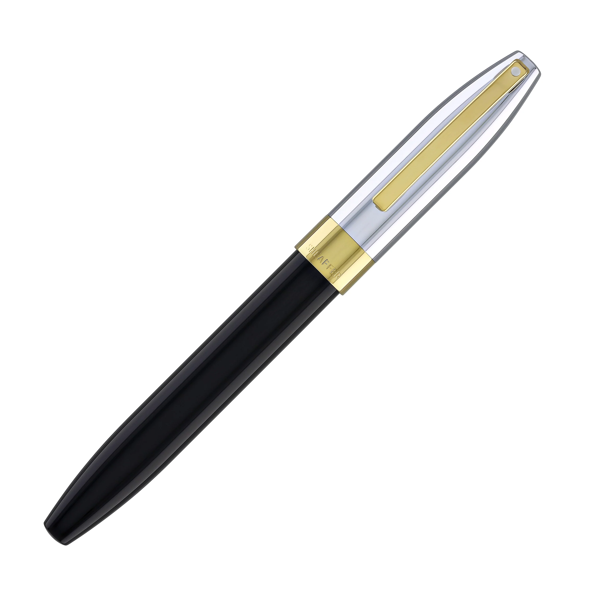 Sheaffer Legacy Rollerball Pen in Black Lacquer with Chrome Cap 14kt Gold PVD