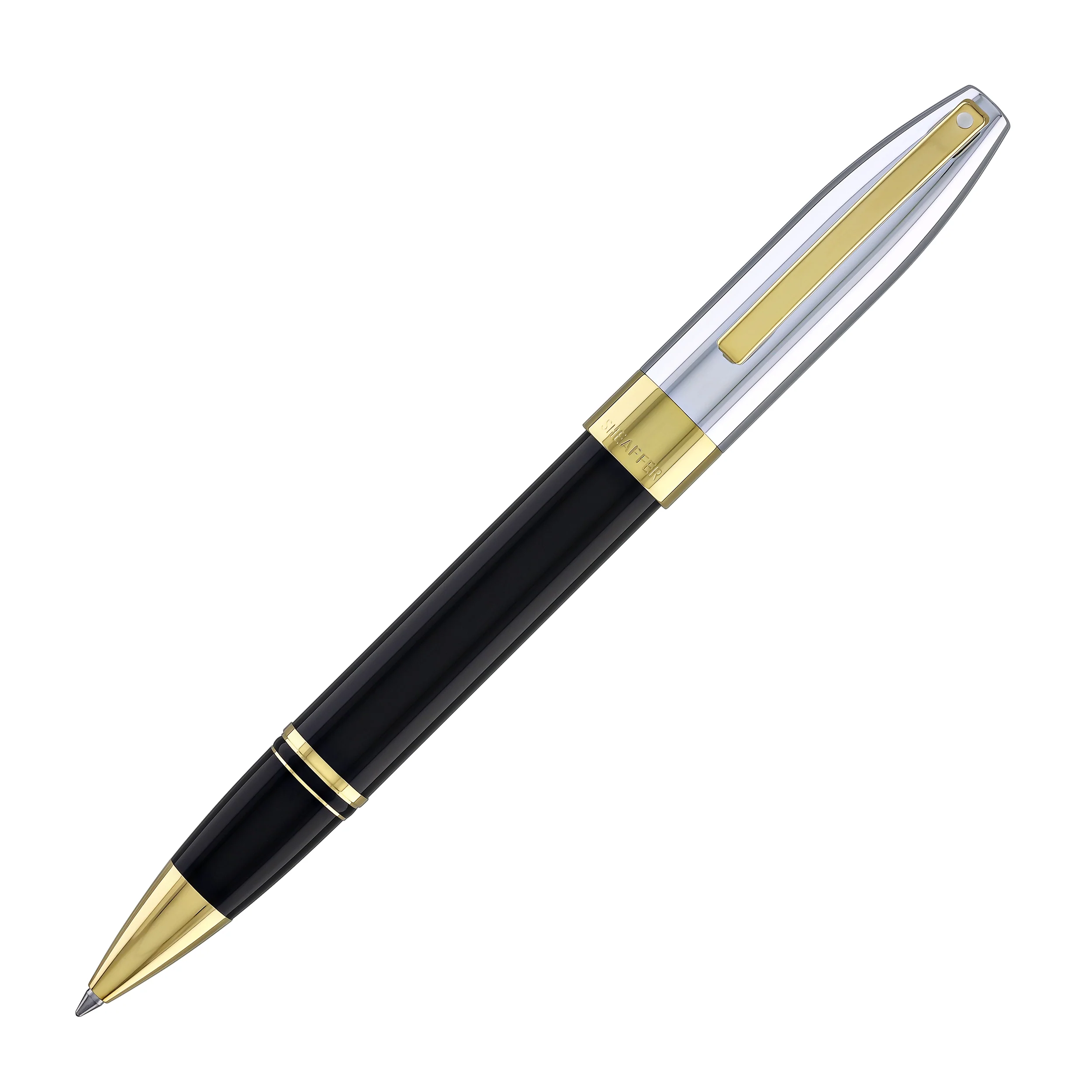 Sheaffer Legacy Rollerball Pen in Black Lacquer with Chrome Cap 14kt Gold PVD