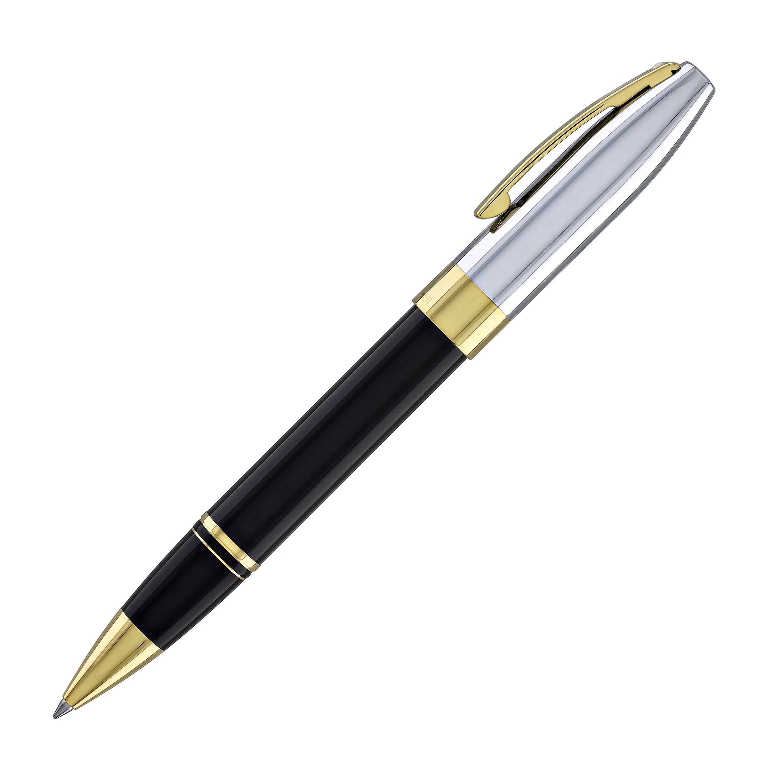 Sheaffer Legacy Rollerball Pen in Black Lacquer with Chrome Cap 14kt Gold PVD