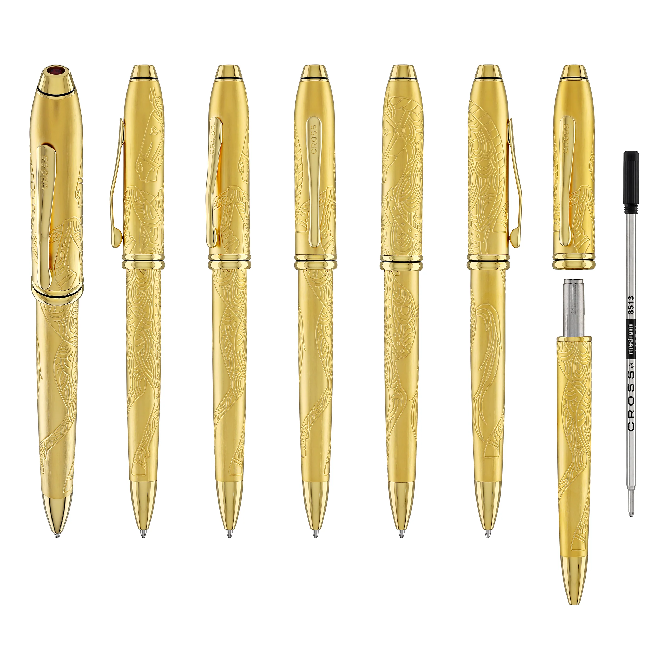 2157-cross-townsend-zodiac-year-of-the-horse-ballpoint-pen-in-23kt-gold-plated-with-gold-plated-appointment-7.webp Cross Townsend Zodiac Year of the Horse Ballpoint Pen in 23KT Gold Plated with Gold Plated Appointment
