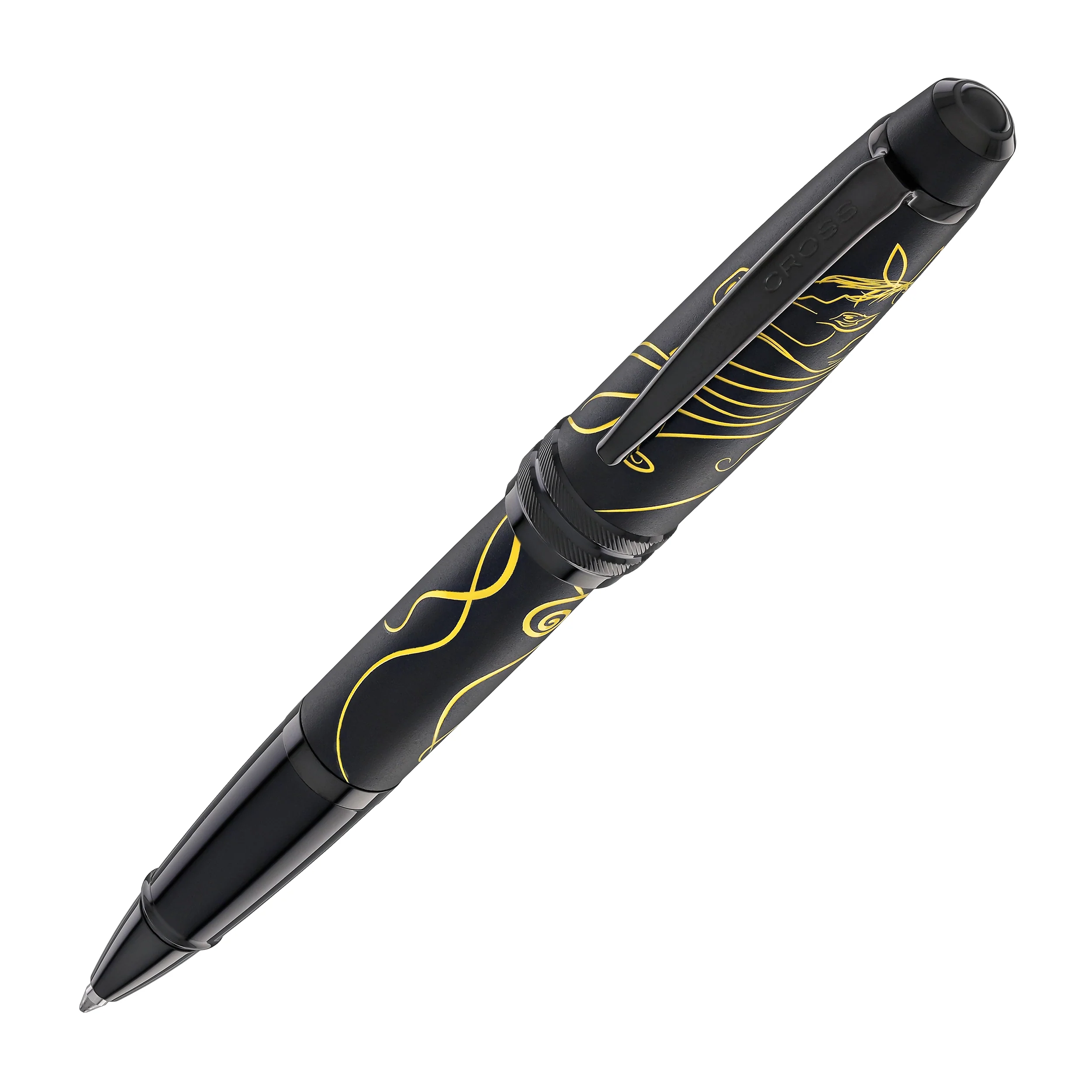 Cross Bailey Zodiac Year of the Horse Selectip Rollerball Pen in Matte Black with Black PVD Appointments