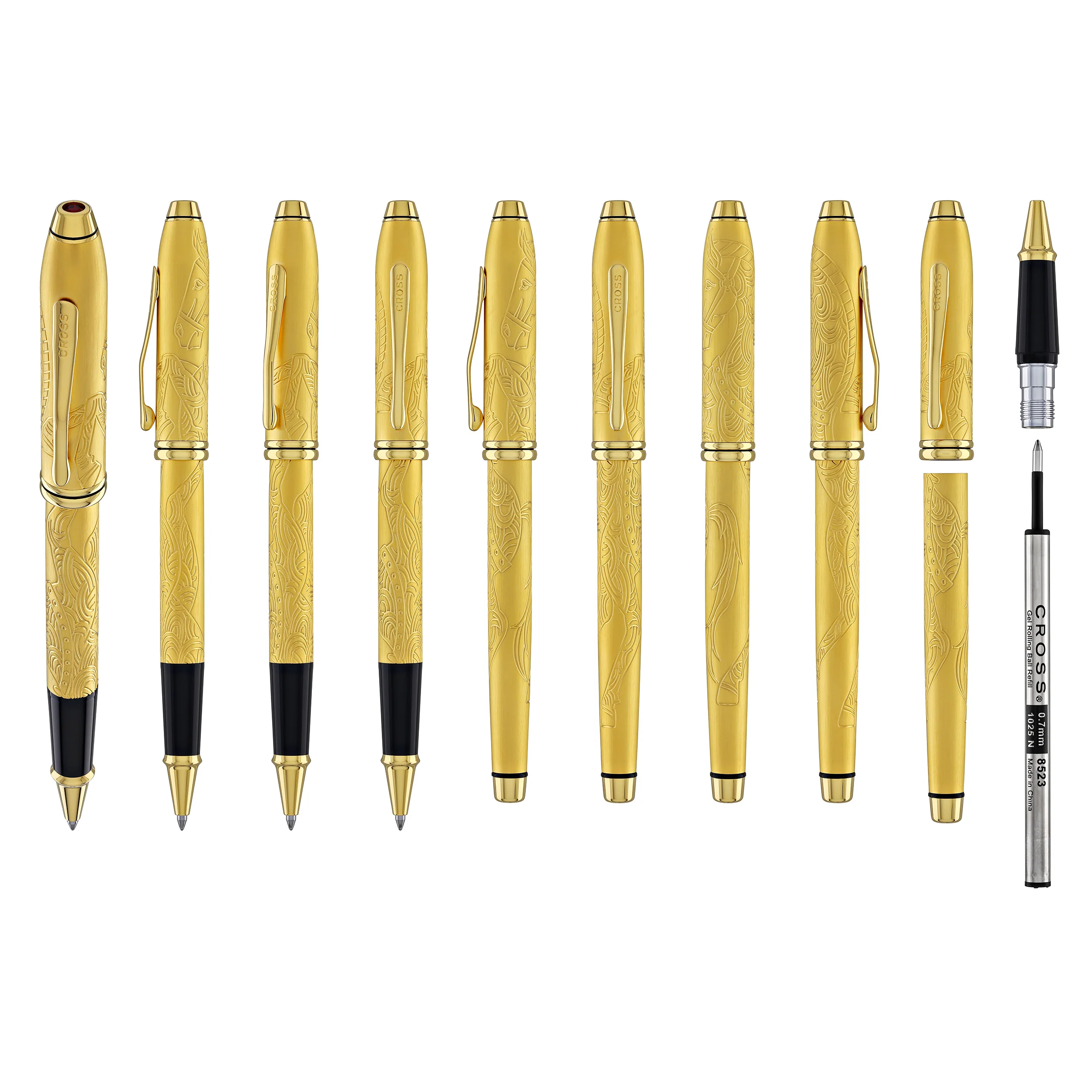 2164-cross-townsend-zodiac-year-of-the-horse-selectip-rollerball-pen-in-23kt-gold-plated-with-gold-plated-appointment-8.webp Cross Townsend Zodiac Year of the Horse Selectip Rollerball Pen in 23KT Gold Plated with Gold Plated Appointment