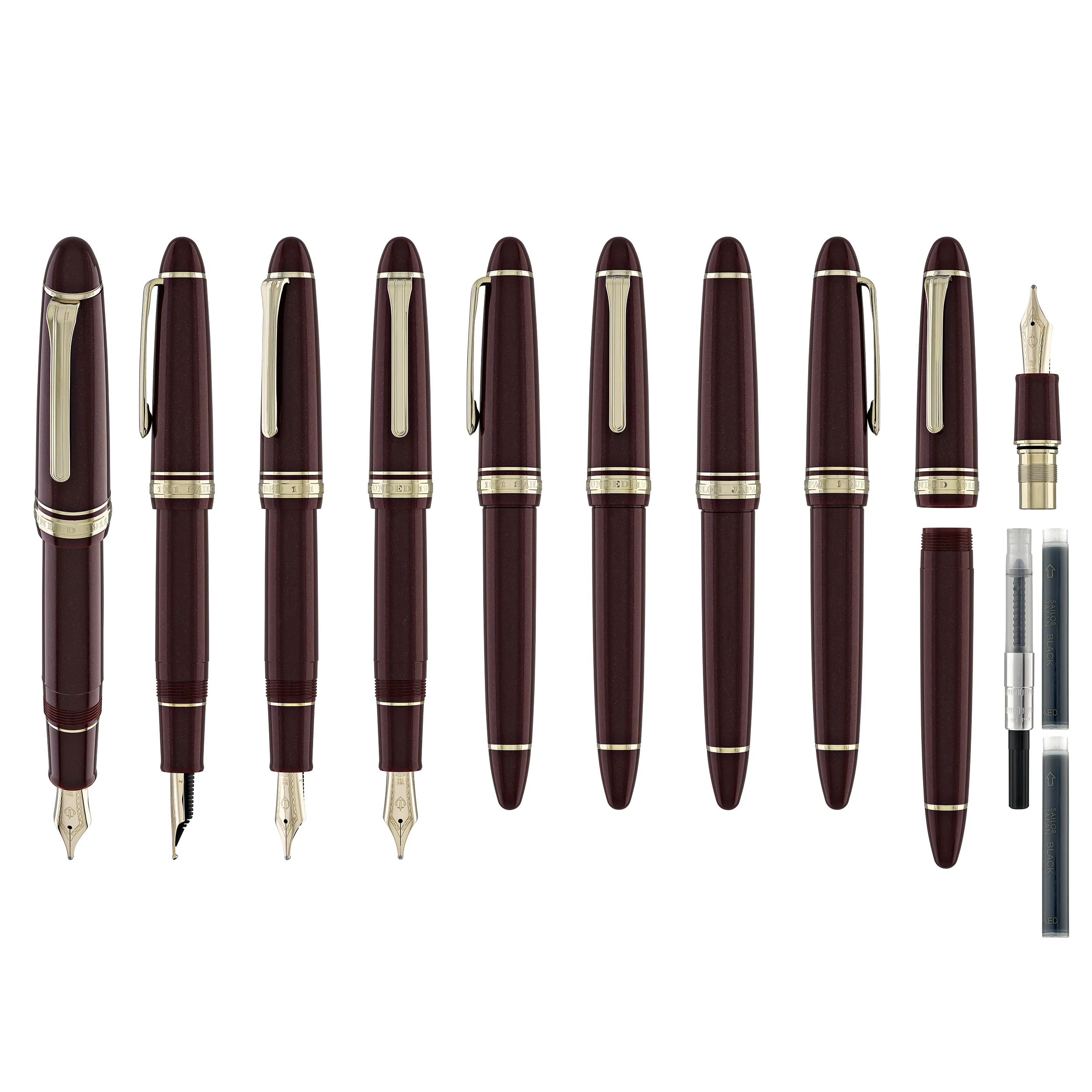 217-sailor-1911-large-fountain-pen-in-shining-red-18kt-gold-nib-9.webp Sailor 1911 Large Fountain Pen in Shining Red - 18kt Gold Nib