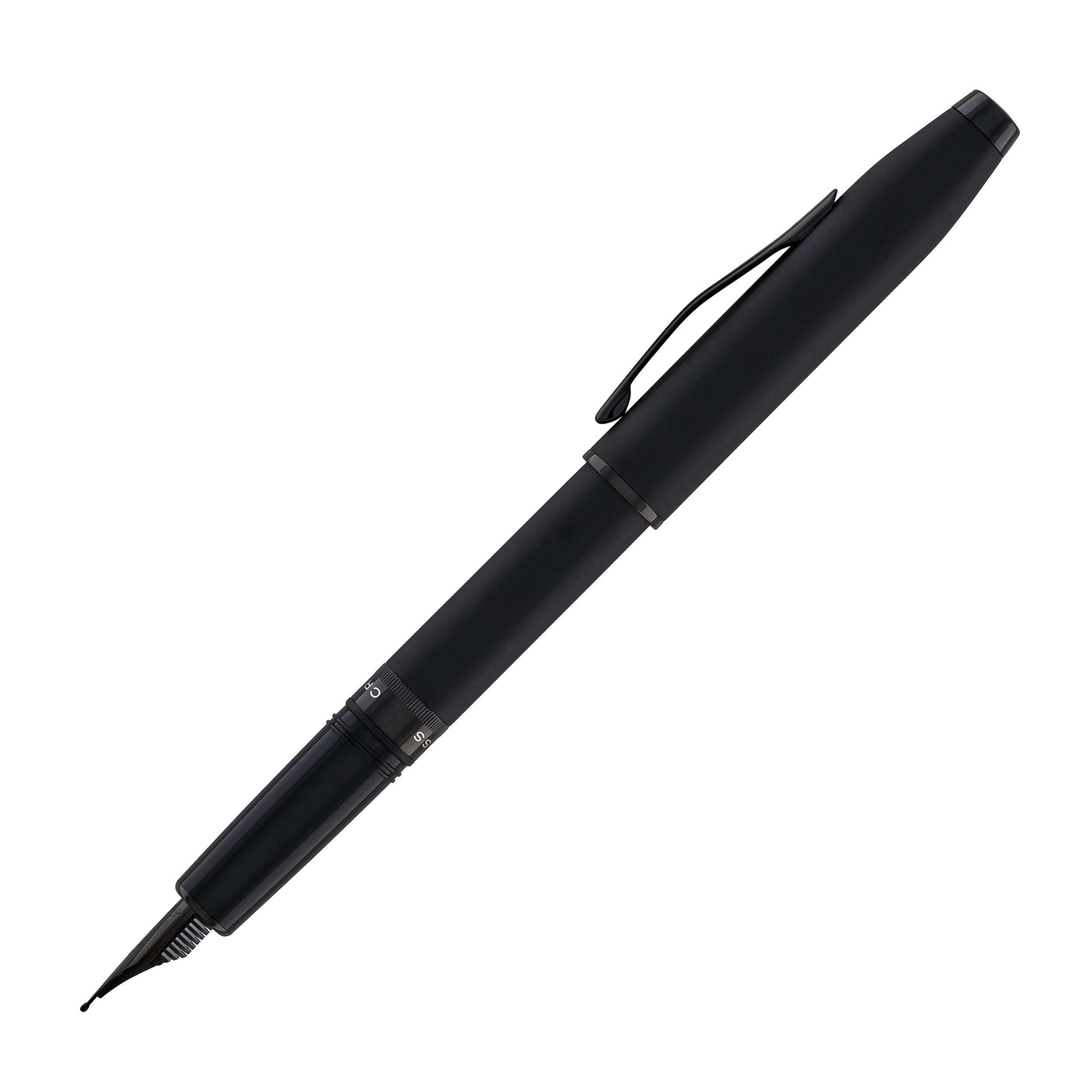 2181-cross-foundry-fountain-pen-in-matte-black-lacquer-with-pvd-black-appointments-medium-nib-5.webp Cross Foundry Fountain Pen in Matte Black Lacquer with PVD Black Appointments - Medium Nib