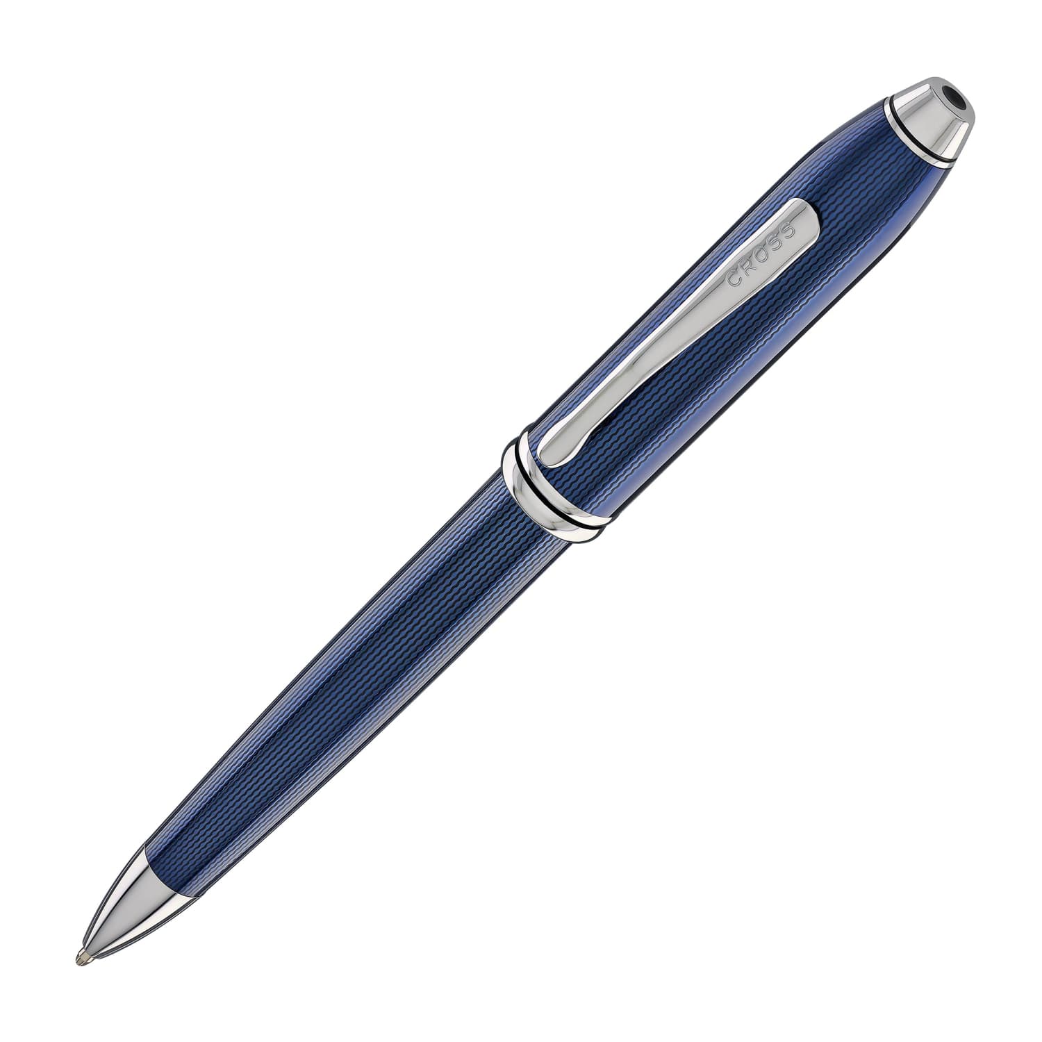 2220-cross-townsend-ballpoint-pen-in-polished-translucent-cobalt-blue-engraved-diamond-pattern-1.jpg Cross Townsend Ballpoint Pen in Polished Translucent Cobalt Blue Engraved Diamond Pattern