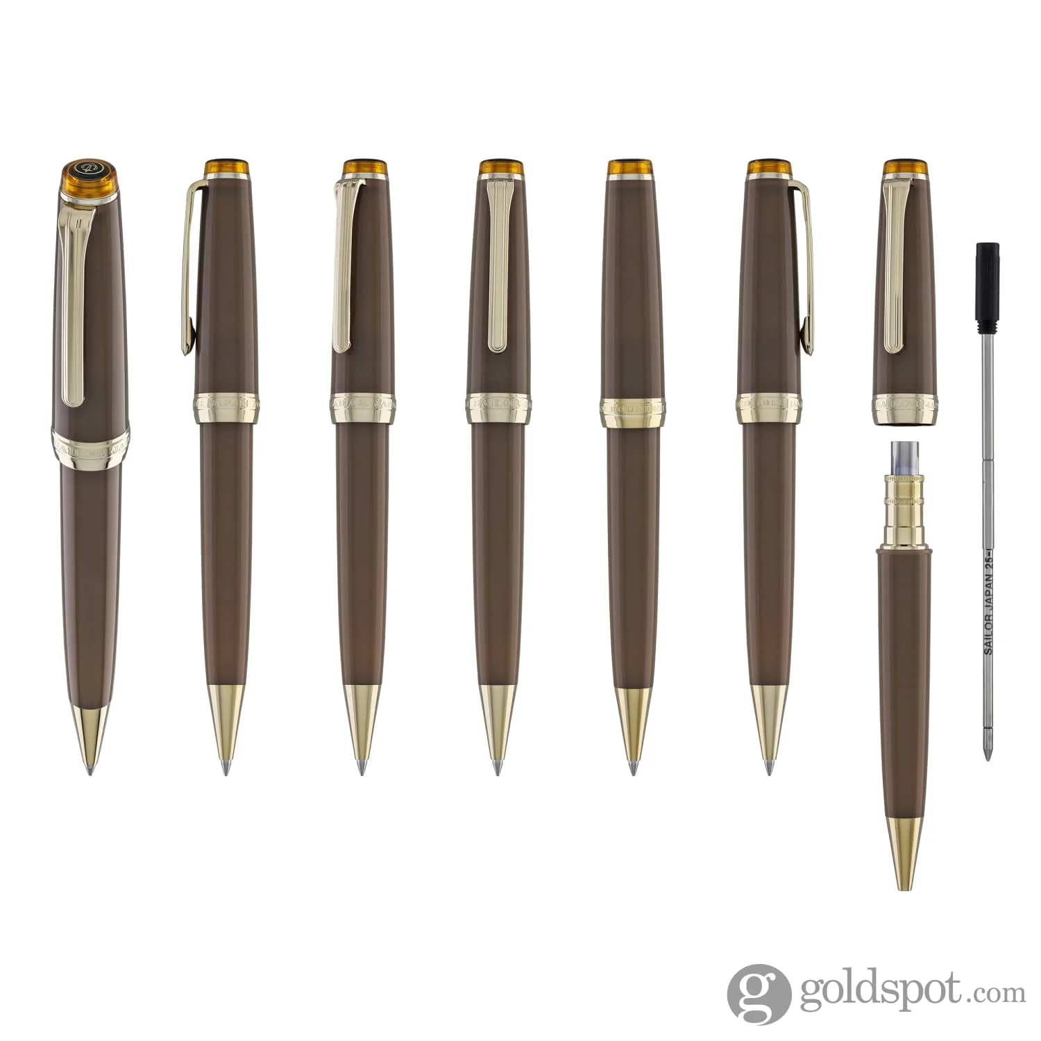 2273-sailor-pro-gear-slim-shikiori-noyama-no-uta-ballpoint-pen-in-hawk-apprentice-waka-taka-with-gold-trim-7.webp Sailor Pro Gear Slim Shikiori Noyama No Uta Ballpoint Pen in Hawk Apprentice - "Waka-taka" with Gold Trim