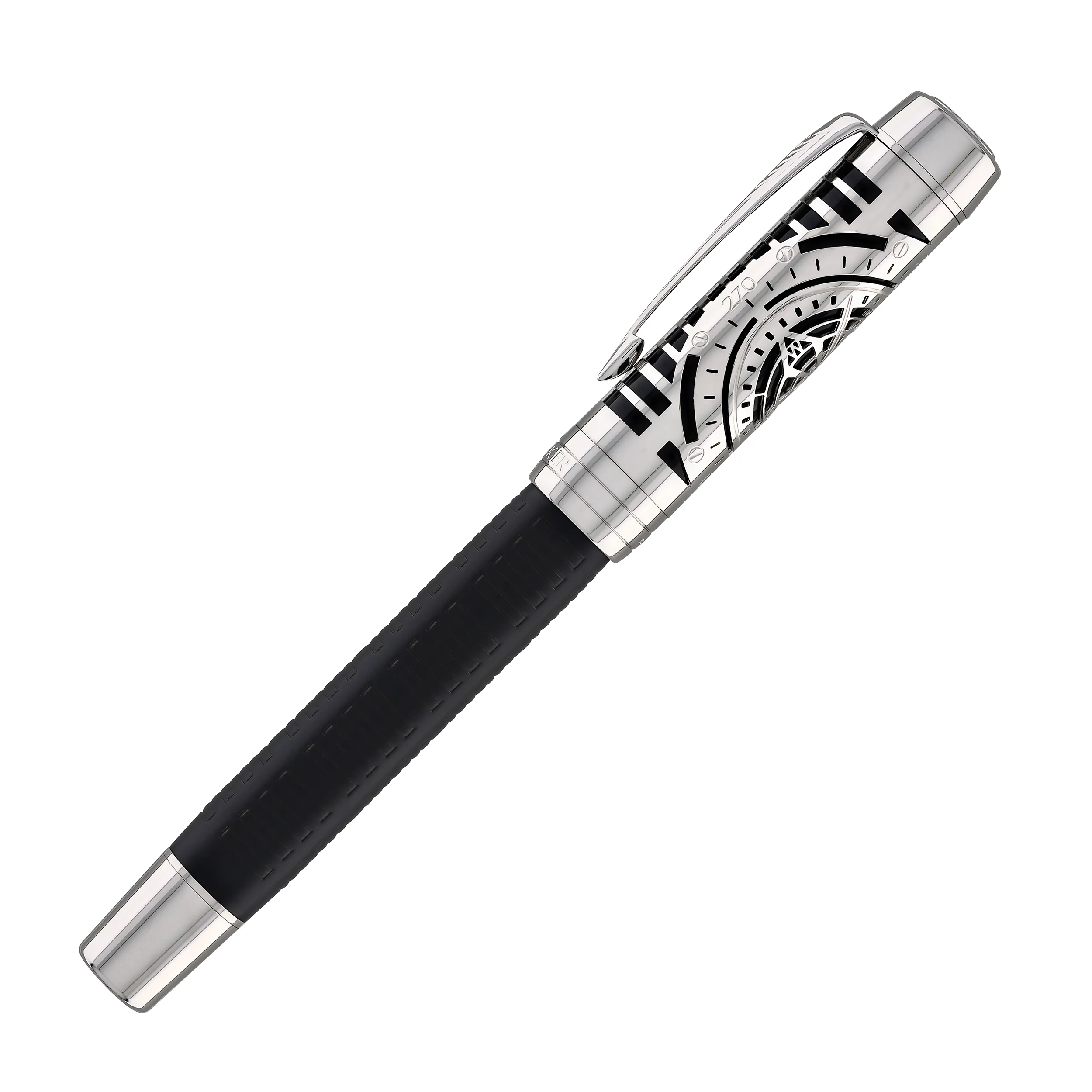 2326-parker-duofold-legacy-of-flight-fountain-pen-in-matte-black-with-palladium-trim-18k-gold-6.webp Parker Duofold Legacy of Flight Fountain Pen in Matte Black with Palladium Trim - 18K Gold