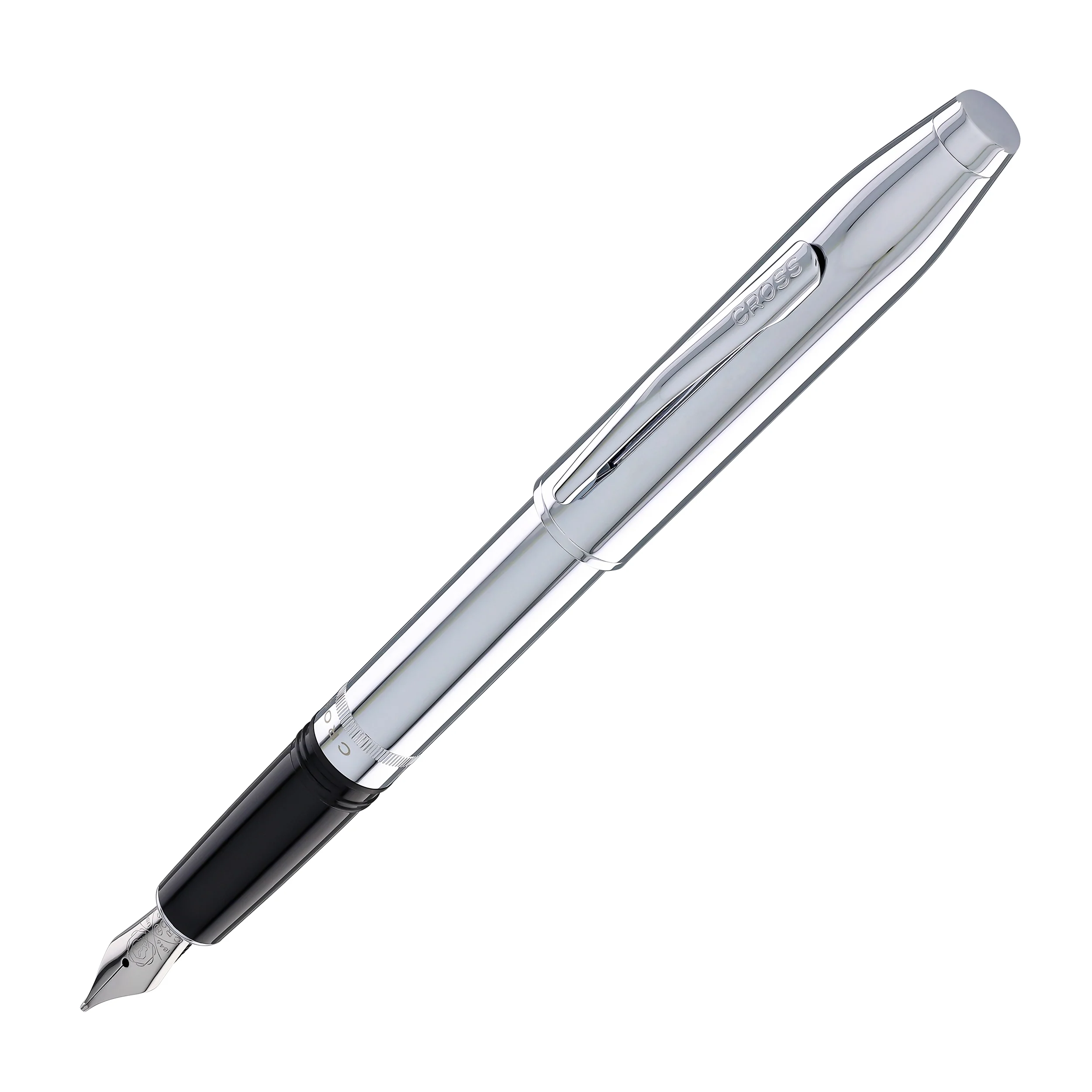 2330-cross-foundry-fountain-pen-in-polished-chrome-with-polished-chrome-appointments-medium-nib-1.webp Cross Foundry Fountain Pen in Polished Chrome with Polished Chrome Appointments - Medium Nib