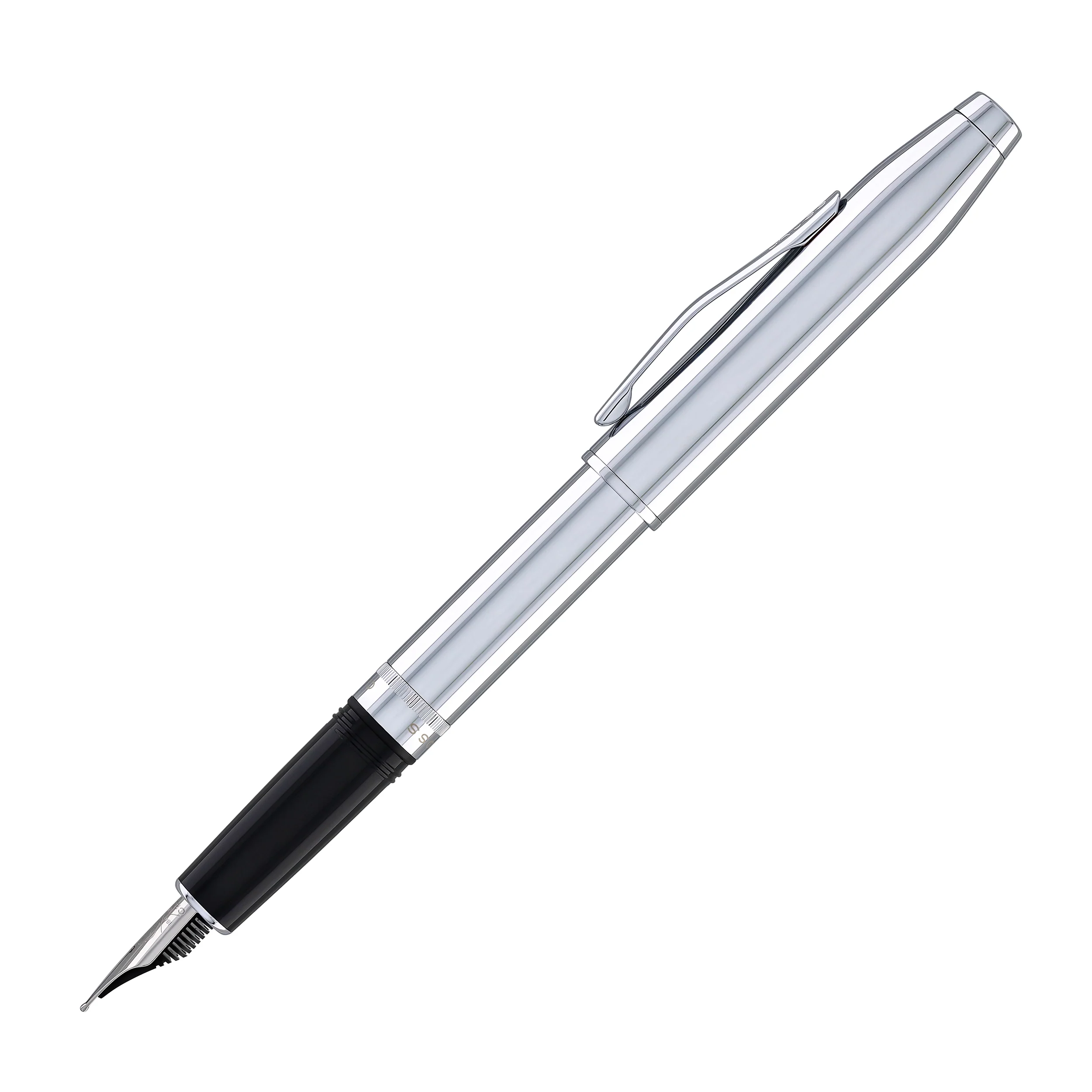 2330-cross-foundry-fountain-pen-in-polished-chrome-with-polished-chrome-appointments-medium-nib-5.webp Cross Foundry Fountain Pen in Polished Chrome with Polished Chrome Appointments - Medium Nib