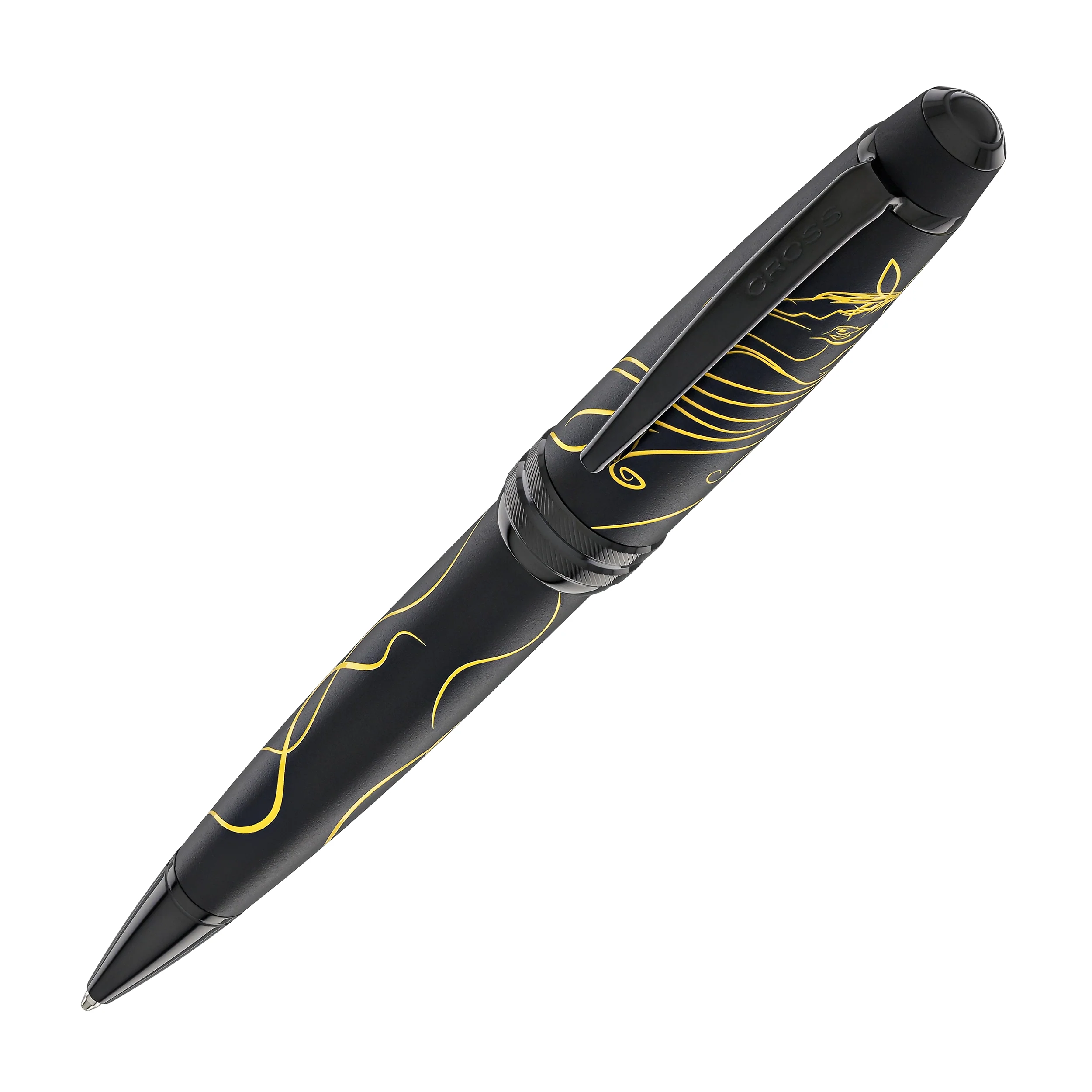 Cross Bailey Zodiac Year of the Horse Ballpoint Pen in Matte Black with Black PVD Appointments