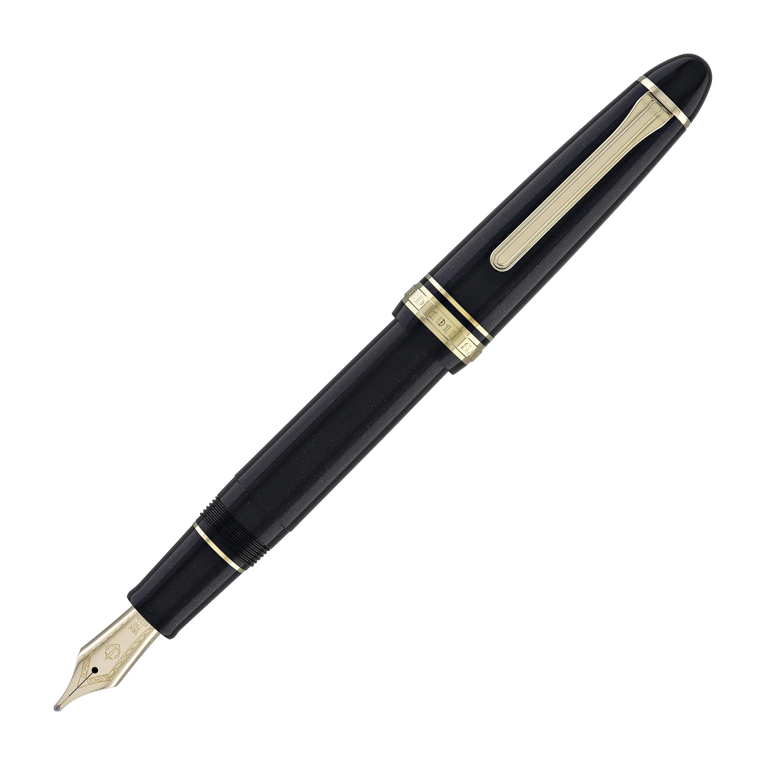 238-sailor-1911-large-fountain-pen-in-shining-black-18kt-gold-nib-3.webp Sailor 1911 Large Fountain Pen in Shining Black - 18kt Gold Nib