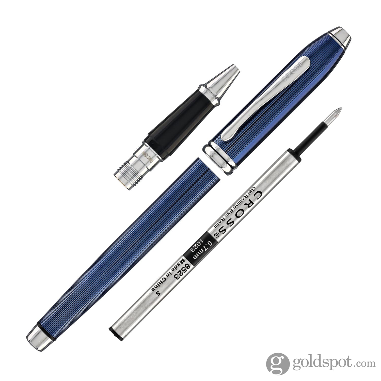 2389-cross-townsend-rollerball-pen-in-translucent-polished-cobalt-blue-engraved-diamond-pattern-8.jpg Cross Townsend Rollerball Pen in Translucent Polished Cobalt Blue Engraved Diamond Pattern