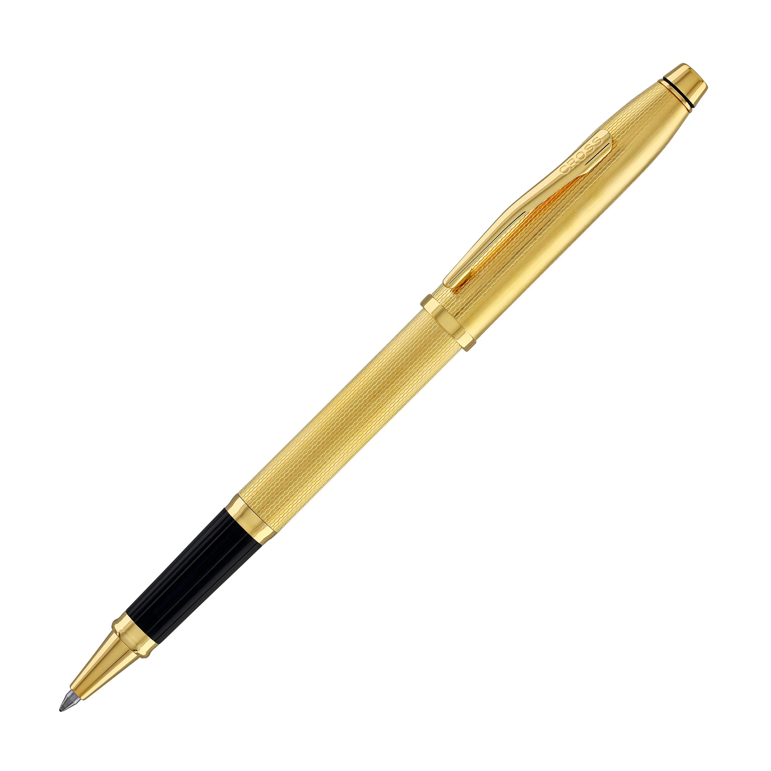 2391-cross-century-ii-selectip-rollerball-pen-in-polished-23k-gold-plated-engraved-diamond-pattern-3.webp Cross Century II Selectip Rollerball Pen in Polished 23K Gold-Plated Engraved Diamond Pattern