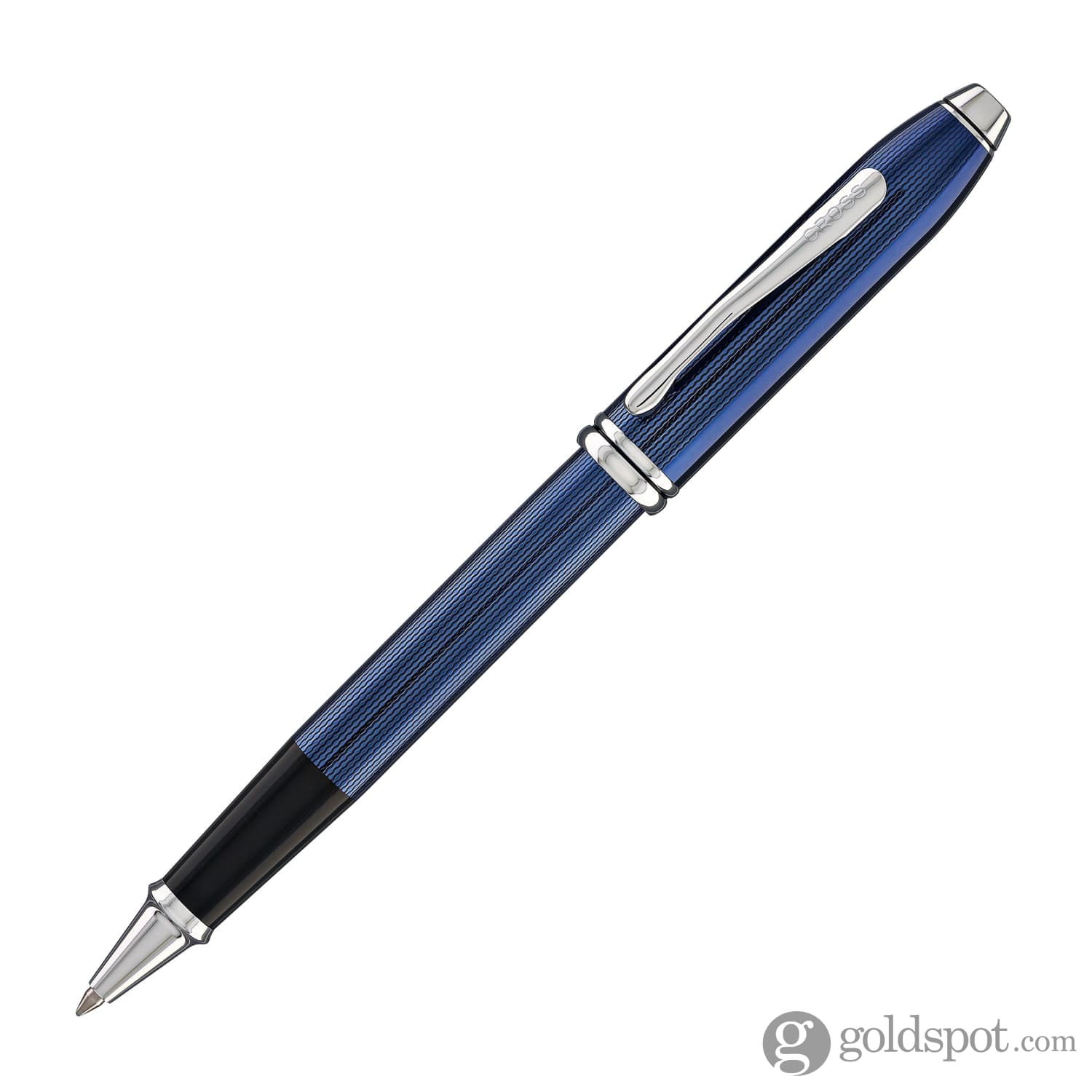 2408-cross-townsend-rollerball-pen-in-translucent-polished-cobalt-blue-engraved-diamond-pattern-3.jpg Cross Townsend Rollerball Pen in Translucent Polished Cobalt Blue Engraved Diamond Pattern