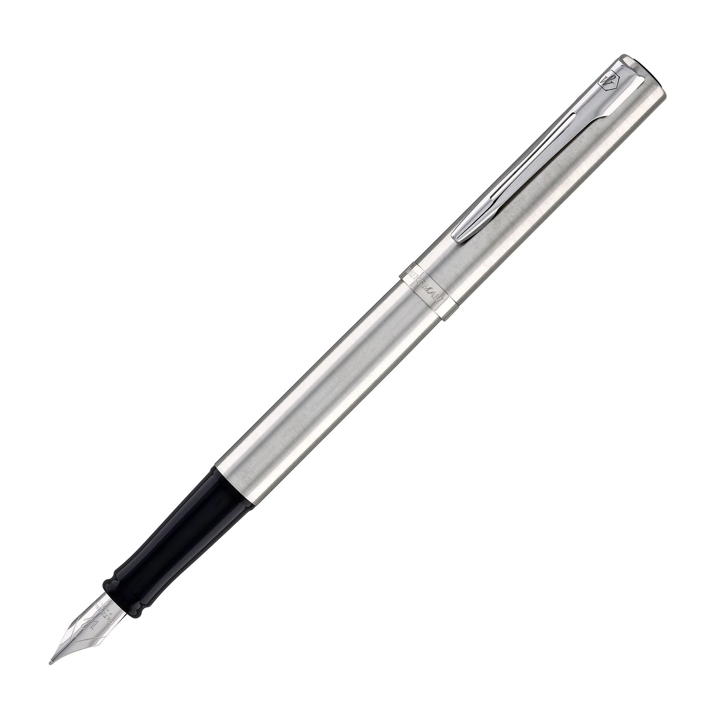 2426-waterman-impression-fountain-pen-in-stainless-steel-with-palladium-coated-fine-point-4.webp Waterman Impression Fountain Pen in Stainless Steel with Palladium Coated - Fine Point