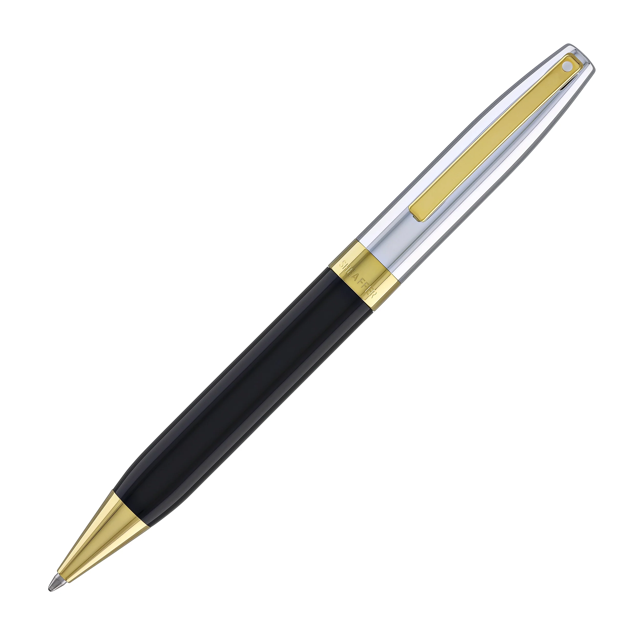 Sheaffer Legacy Ballpoint Pen in Black Lacquer with Chrome Cap 14kt Gold PVD