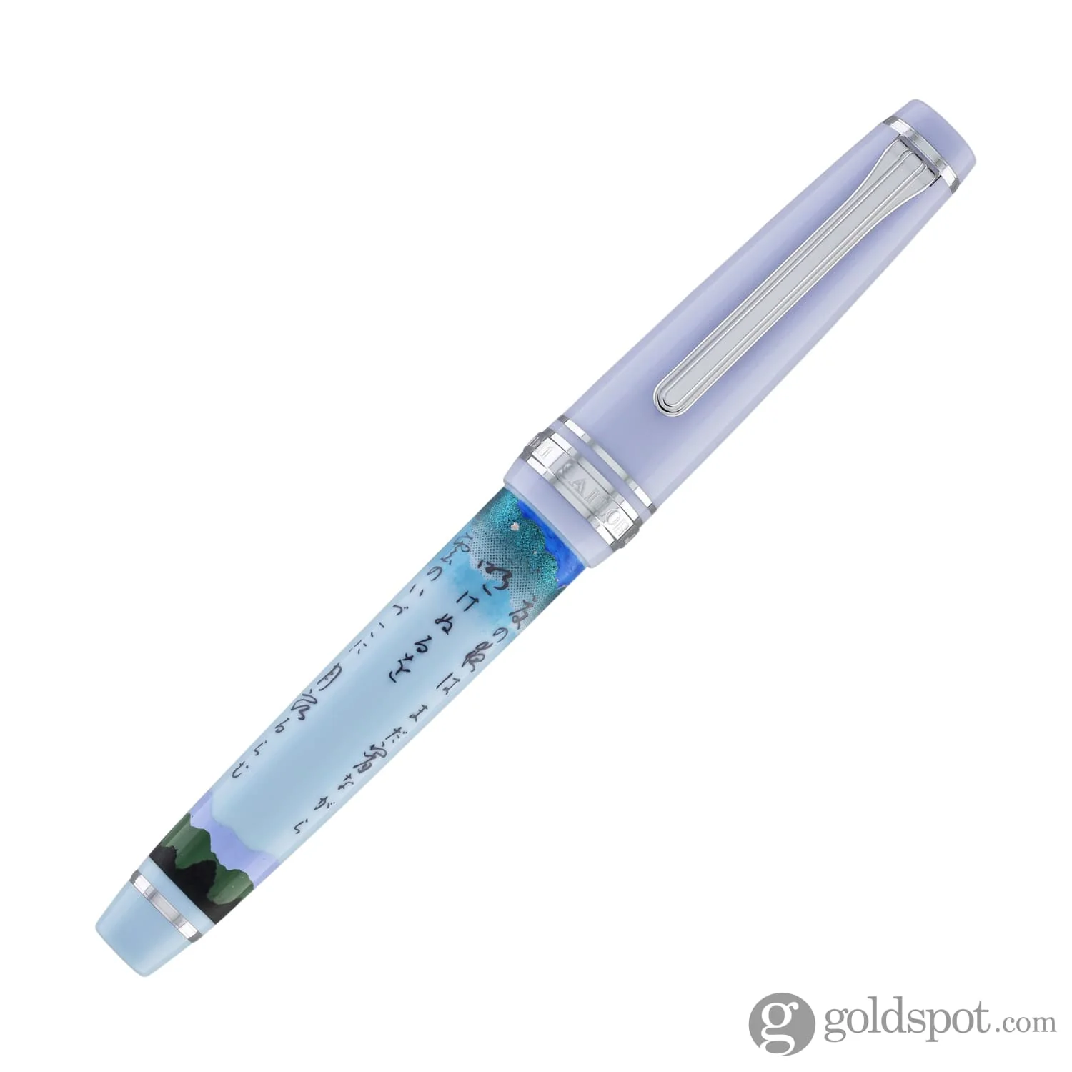 2468-sailor-professional-gear-slim-seasonal-waka-poetry-fountain-pen-in-summer-14k-gold-with-rhodium-plating-2.webp Sailor Professional Gear Slim Seasonal Waka Poetry Fountain Pen in Summer - 14K Gold with Rhodium Plating