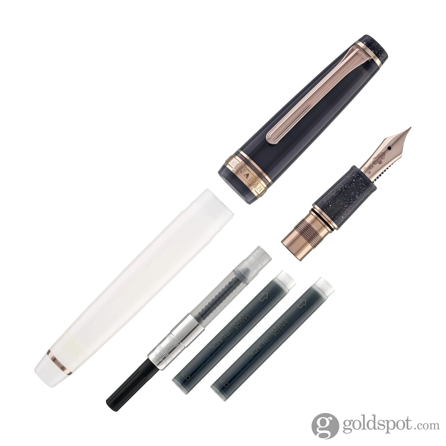 Sailor Professional Gear Slim Dried Flower 2 Fountain Pen in Black Rose - 14k Gold