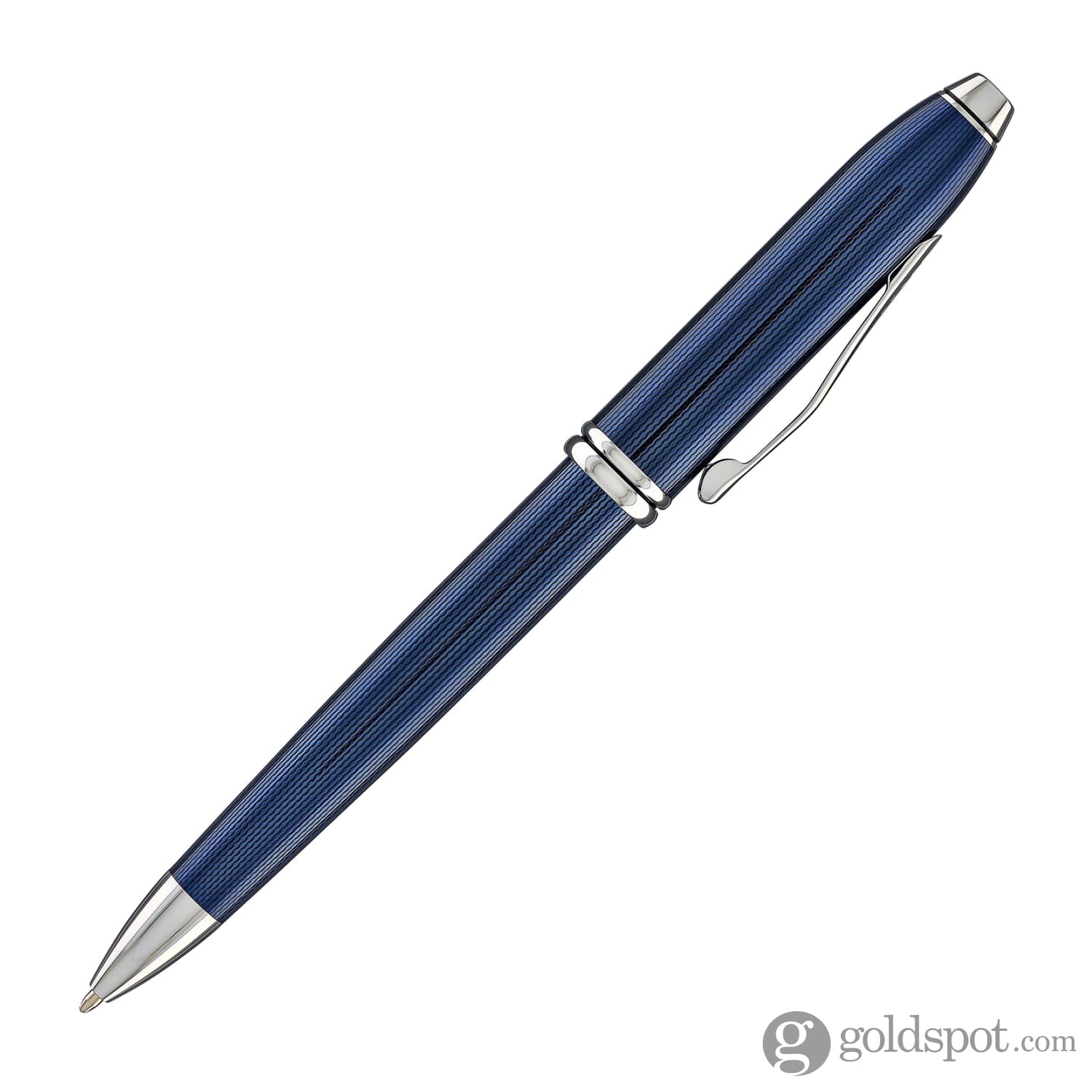 2508-cross-townsend-ballpoint-pen-in-polished-translucent-cobalt-blue-engraved-diamond-pattern-5.jpg Cross Townsend Ballpoint Pen in Polished Translucent Cobalt Blue Engraved Diamond Pattern