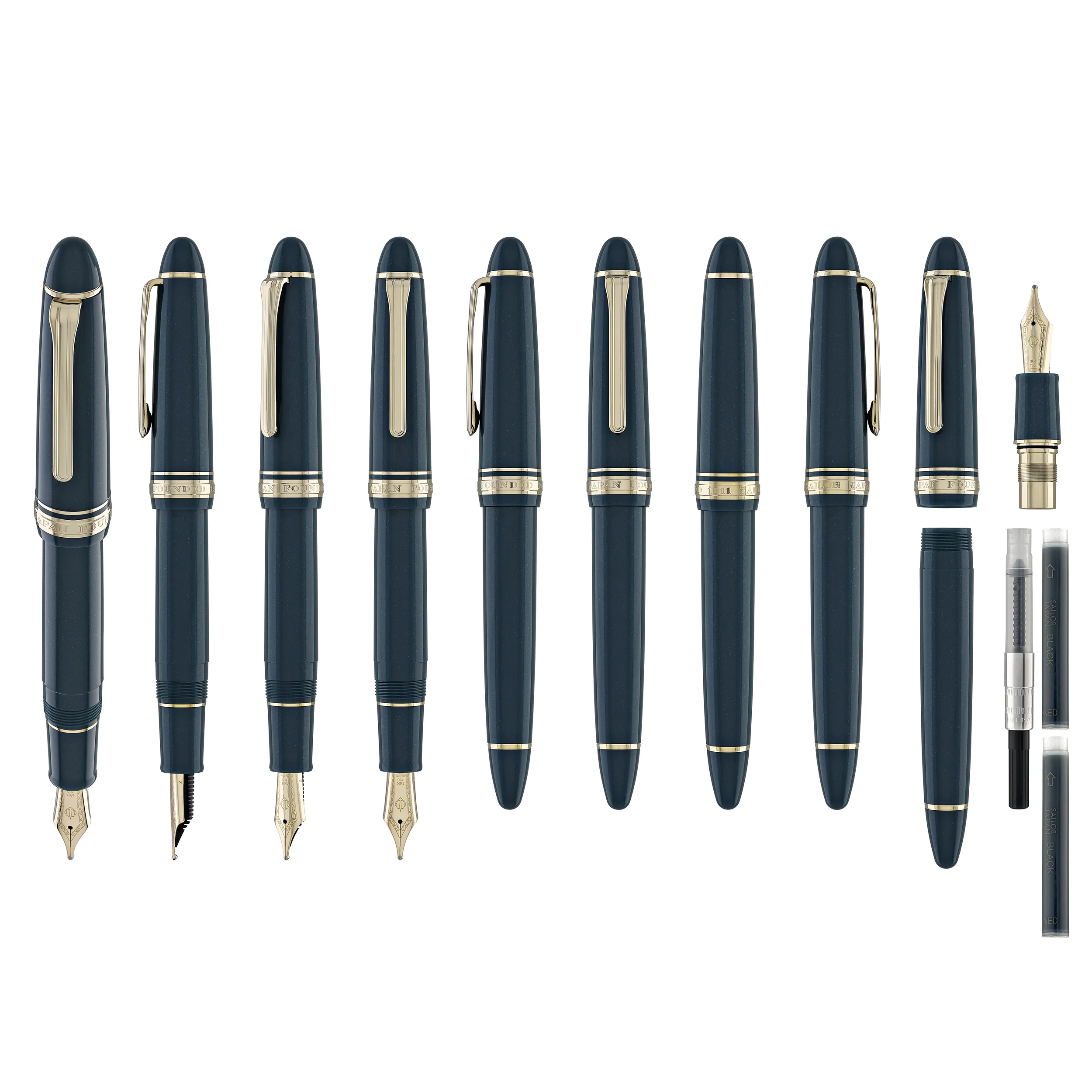 Sailor 1911 Large Fountain Pen in Shining Green - 18kt Gold Nib