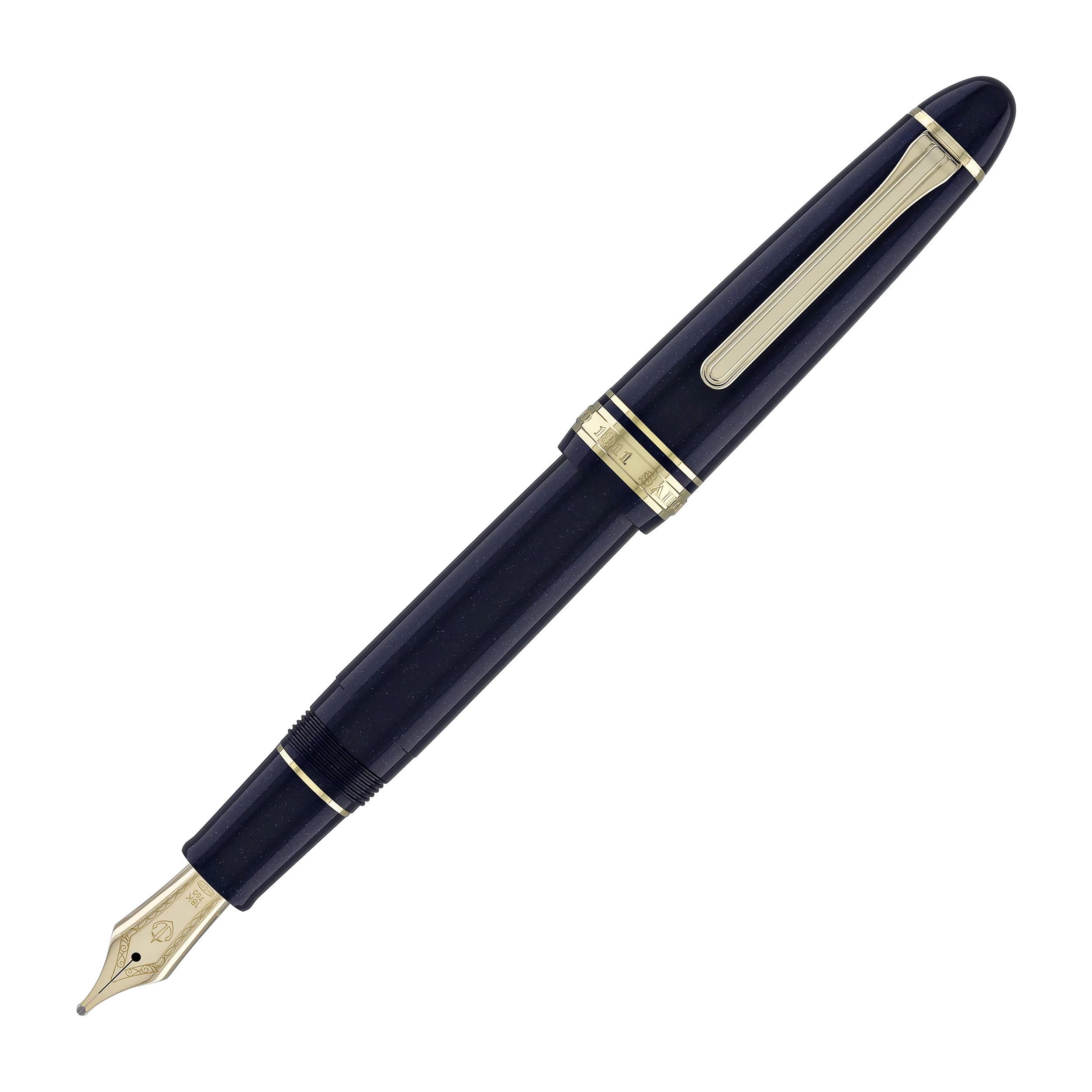 261-sailor-1911-large-fountain-pen-in-shining-blue-18kt-gold-nib-3.webp Sailor 1911 Large Fountain Pen in Shining Blue - 18kt Gold Nib