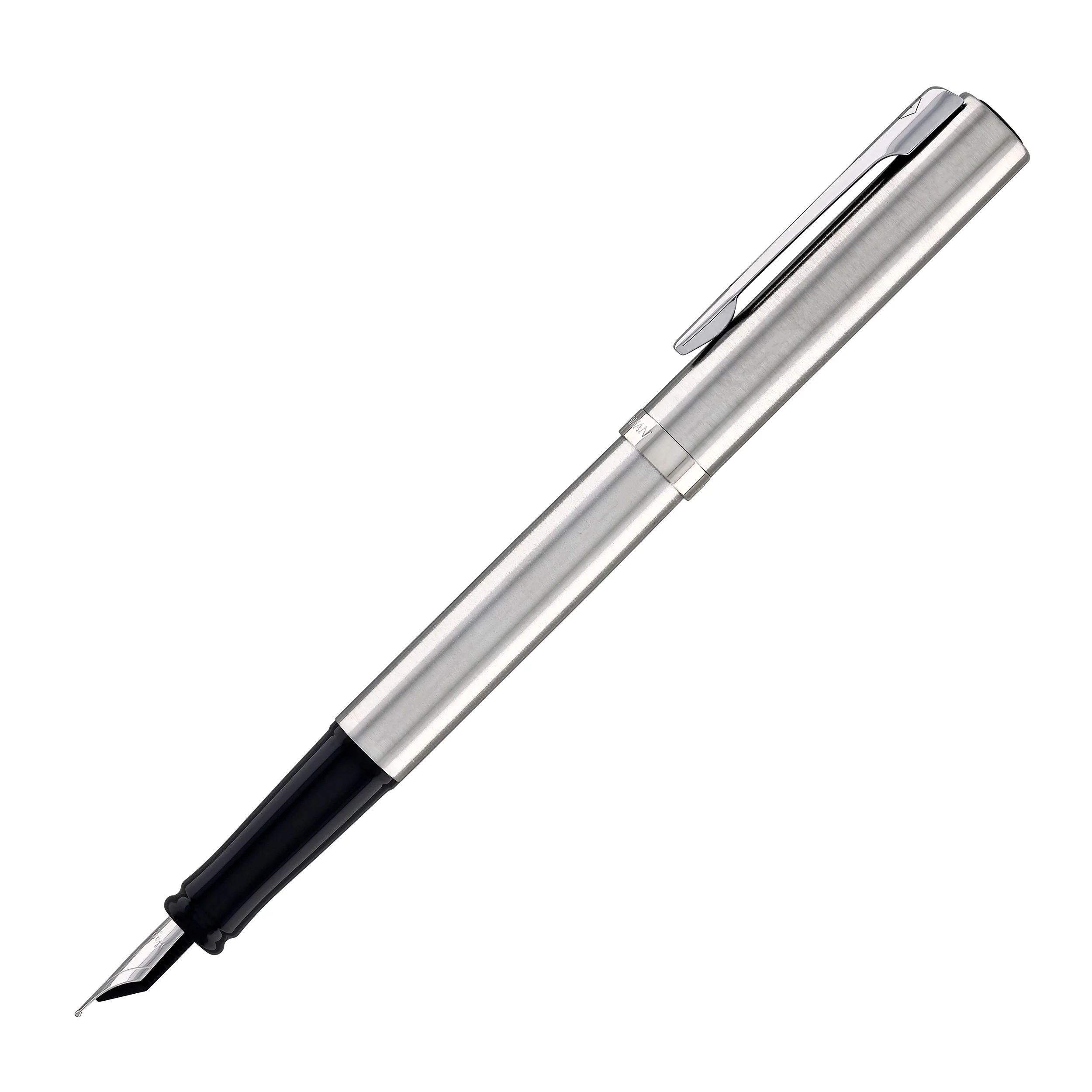 Waterman Impression Fountain Pen in Stainless Steel with Palladium Coated - Fine Point