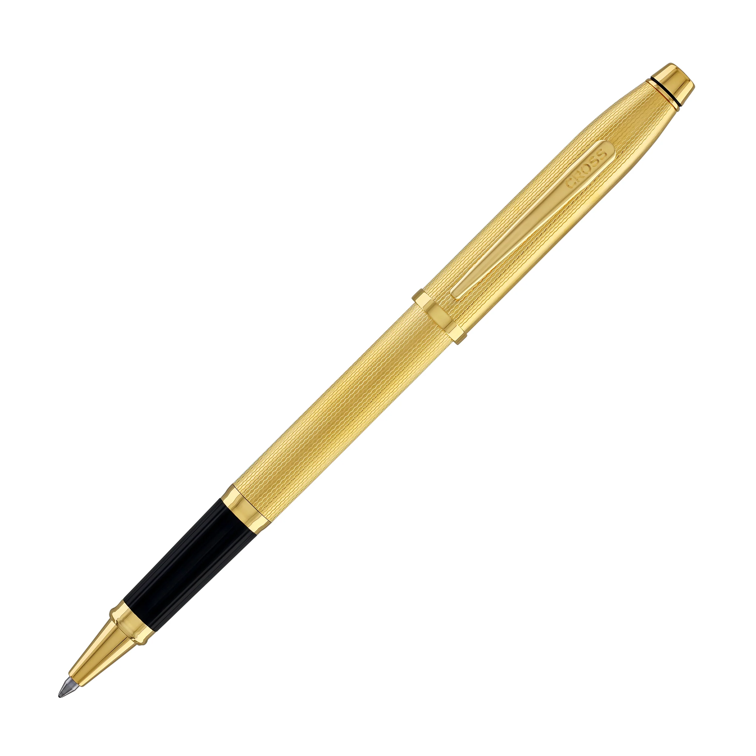 2679-cross-century-ii-selectip-rollerball-pen-in-polished-23k-gold-plated-engraved-diamond-pattern-1.webp Cross Century II Selectip Rollerball Pen in Polished 23K Gold-Plated Engraved Diamond Pattern