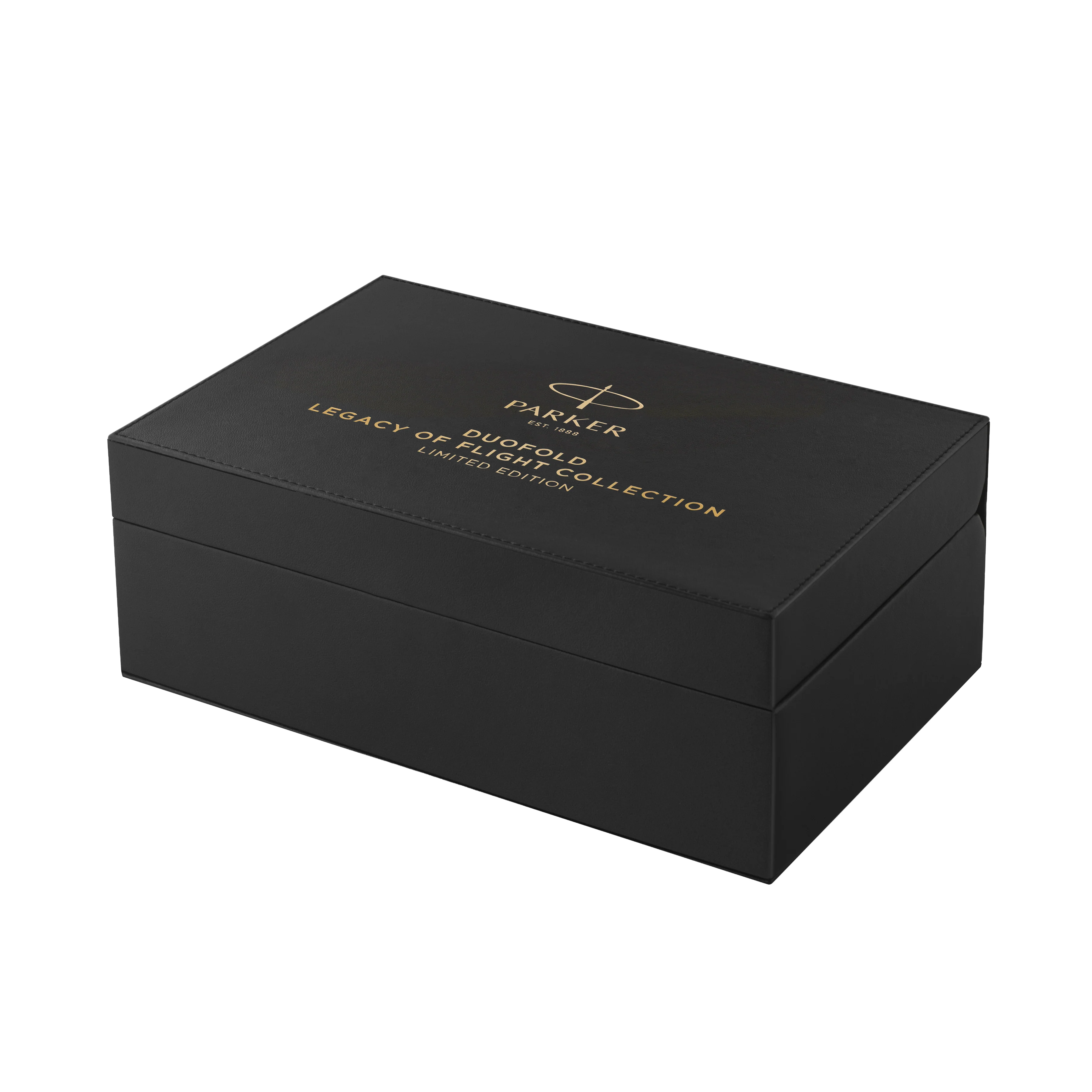 Parker Duofold Legacy of Flight Fountain Pen in Matte Black with Palladium Trim - 18K Gold