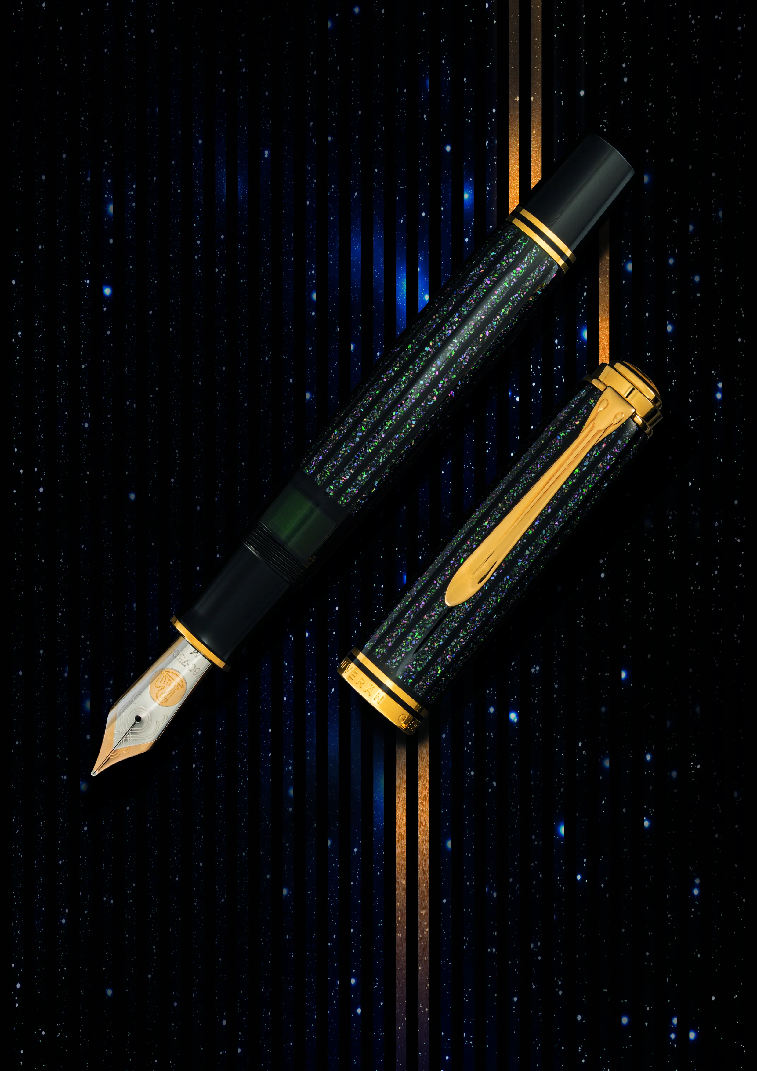 277-pelikan-souveran-m1000-fountain-pen-in-raden-stardust-hoshikuzu-medium-nib-limited-edition-1.webp Pelikan Souverän® M1000 Fountain Pen in Raden Stardust “Hoshikuzu" - Medium Nib - Limited Edition