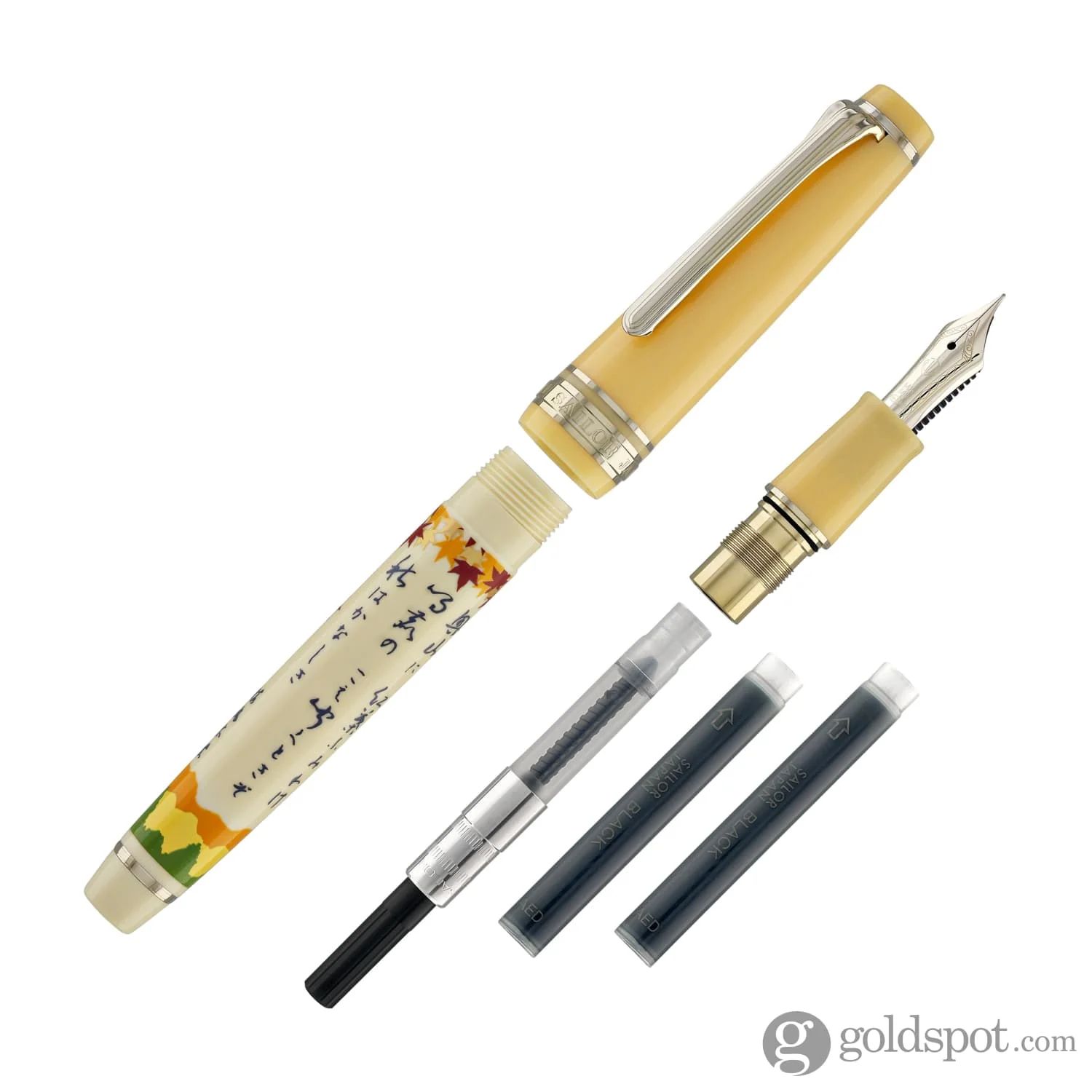 2821-sailor-professional-gear-slim-seasonal-waka-poetry-fountain-pen-in-autumn-14k-gold-8.webp Sailor Professional Gear Slim Seasonal Waka Poetry Fountain Pen in Autumn - 14K Gold
