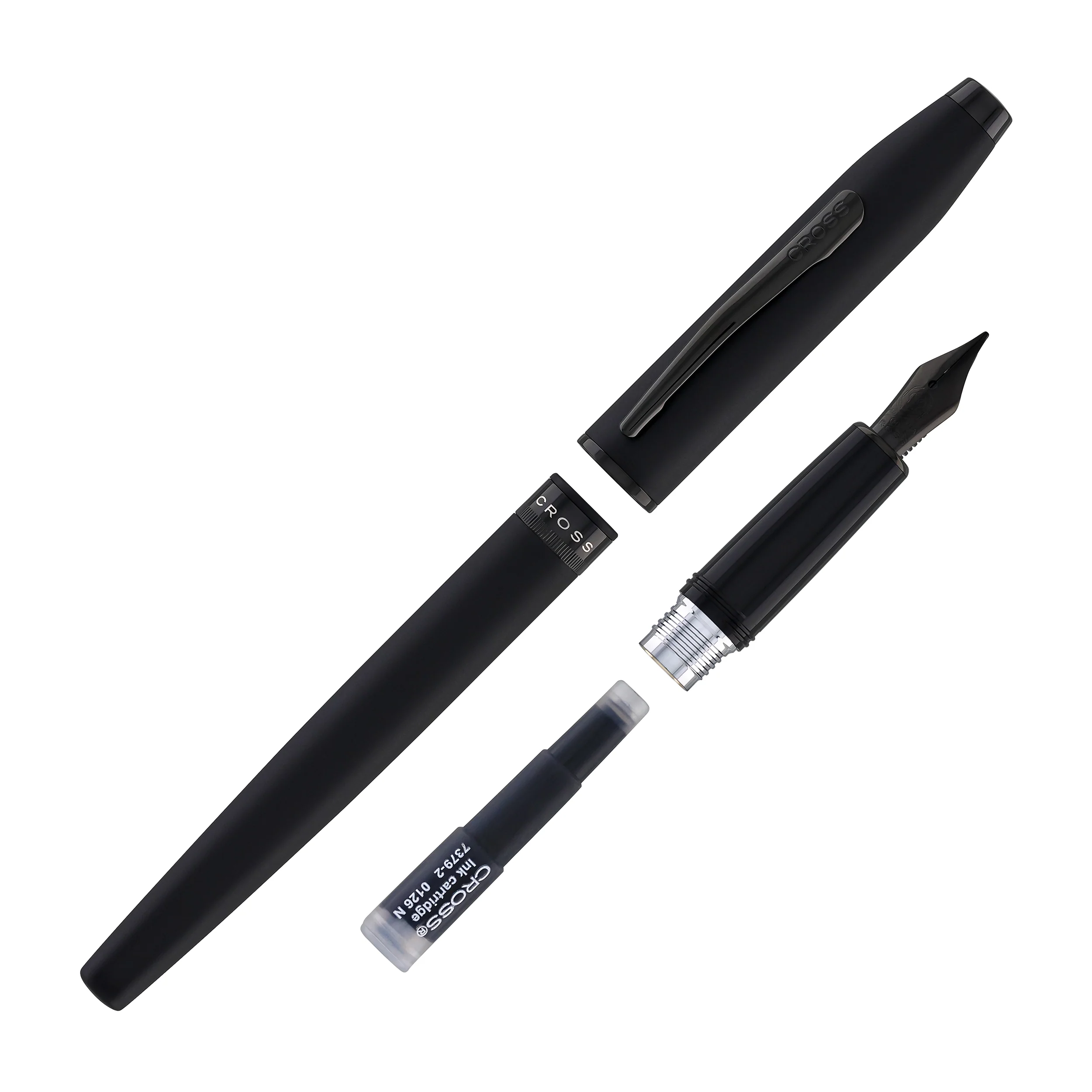 2860-cross-foundry-fountain-pen-in-matte-black-lacquer-with-pvd-black-appointments-medium-nib-8.webp Cross Foundry Fountain Pen in Matte Black Lacquer with PVD Black Appointments - Medium Nib