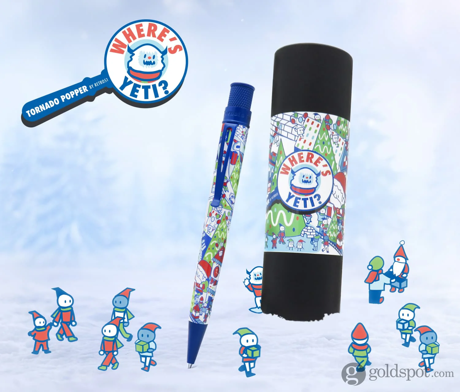 Retro 51 Tornado Popper Rollerball Pen Where’s Yeti? A Holiday Tale - Limited Edition