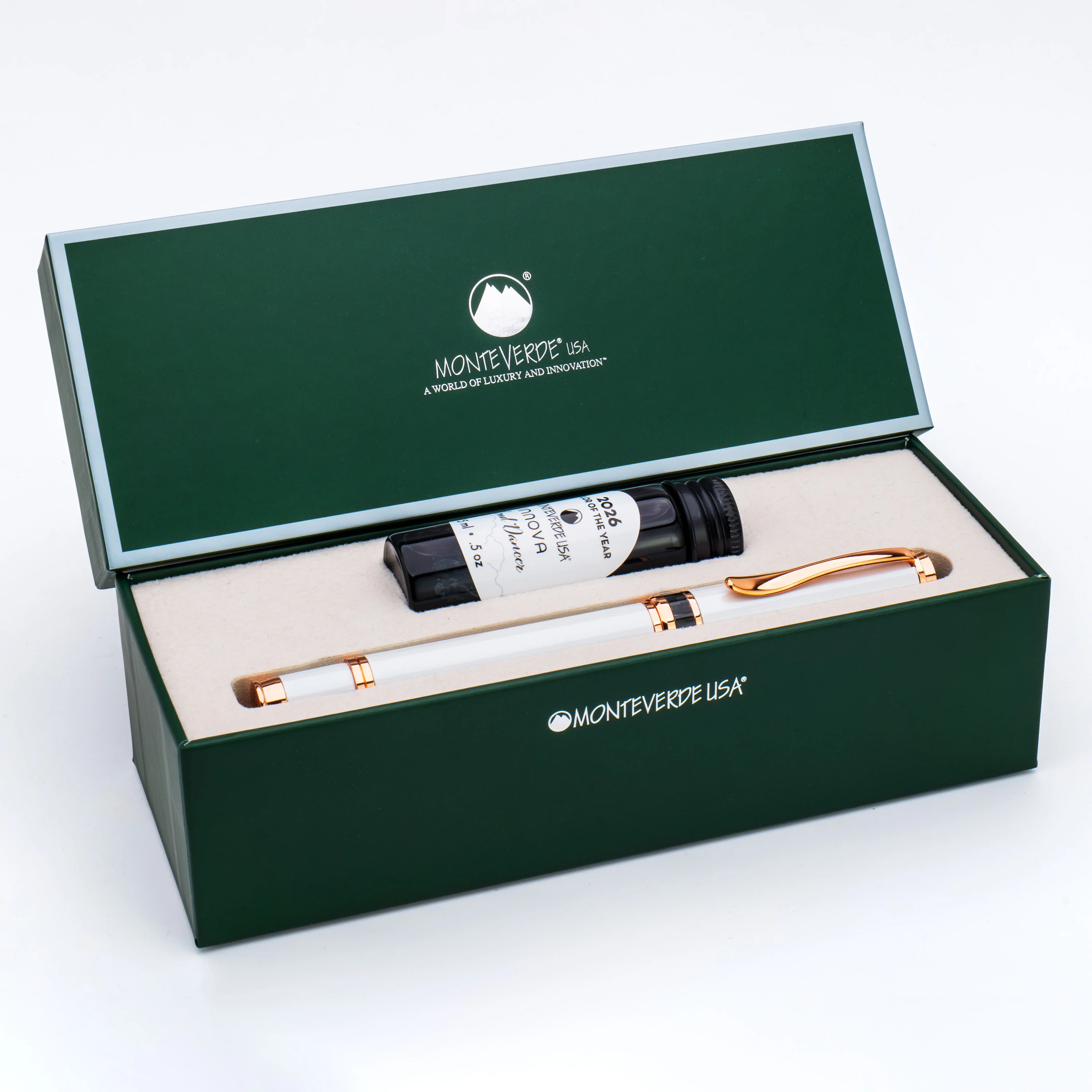 3015-monteverde-innova-fountain-pen-in-2026-cloud-dancer-in-rose-gold-trim-limited-edition-2.webp Monteverde Innova Fountain Pen in 2026 Cloud Dancer in Rose Gold Trim - Limited Edition
