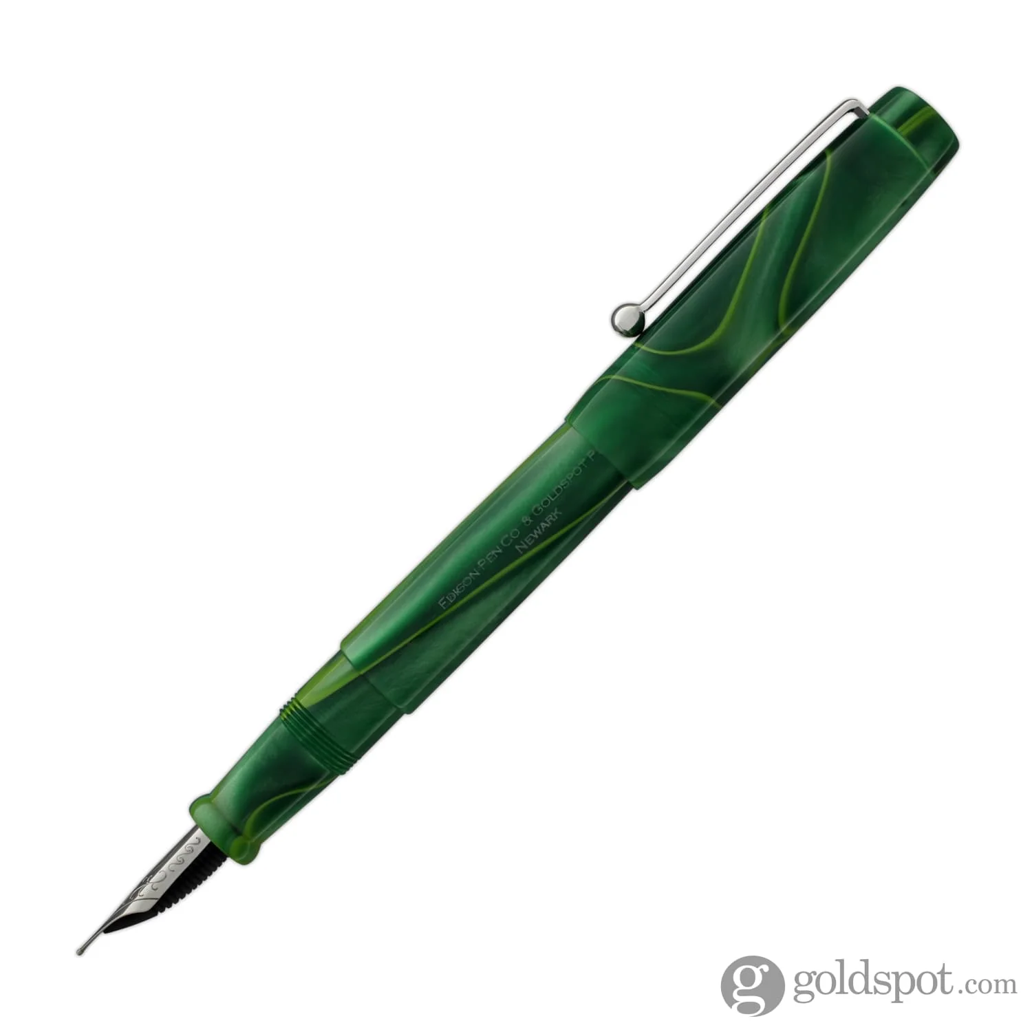 Edison x Goldspot Pens Newark Fountain Pen in AC High Voltage Green