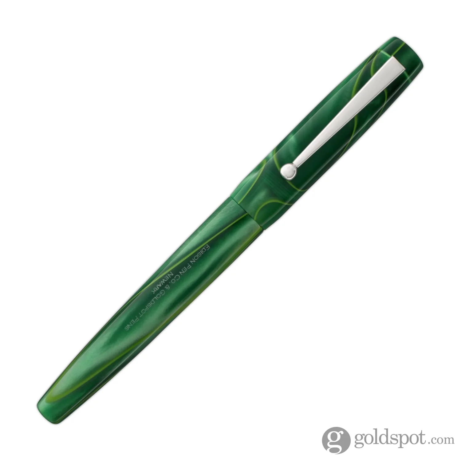 Edison x Goldspot Pens Newark Fountain Pen in AC High Voltage Green