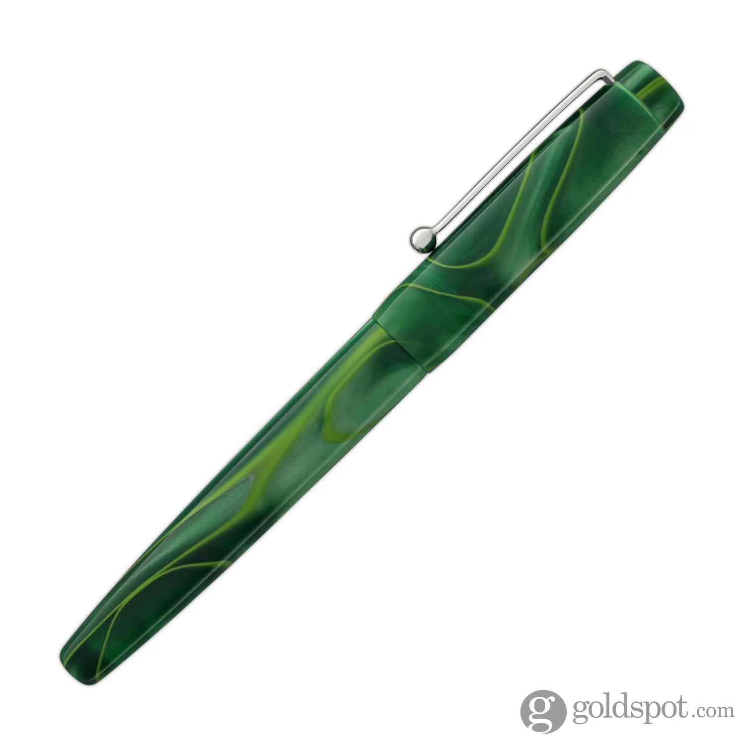 Edison x Goldspot Pens Newark Fountain Pen in AC High Voltage Green