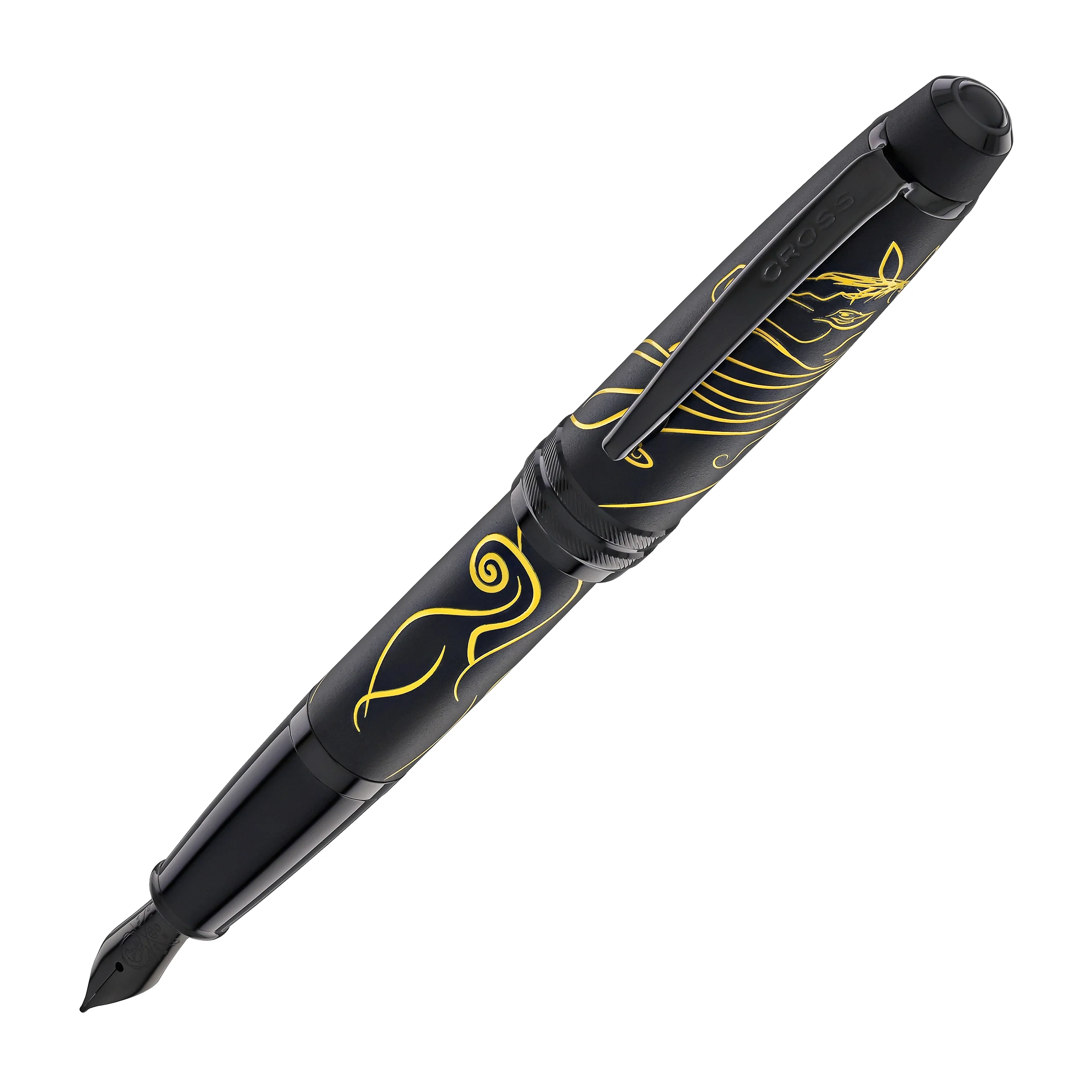 3151-cross-bailey-year-of-the-horse-fountain-pen-in-matte-black-with-black-pvd-coated-medium-nib-1.webp Cross Bailey Year of the Horse Fountain Pen in Matte Black with Black PVD Coated - Medium Nib