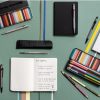 Caran d'Ache Ecridor Paul Smith 5 Ballpoint Pen Gift Set in Silver with Leather Case