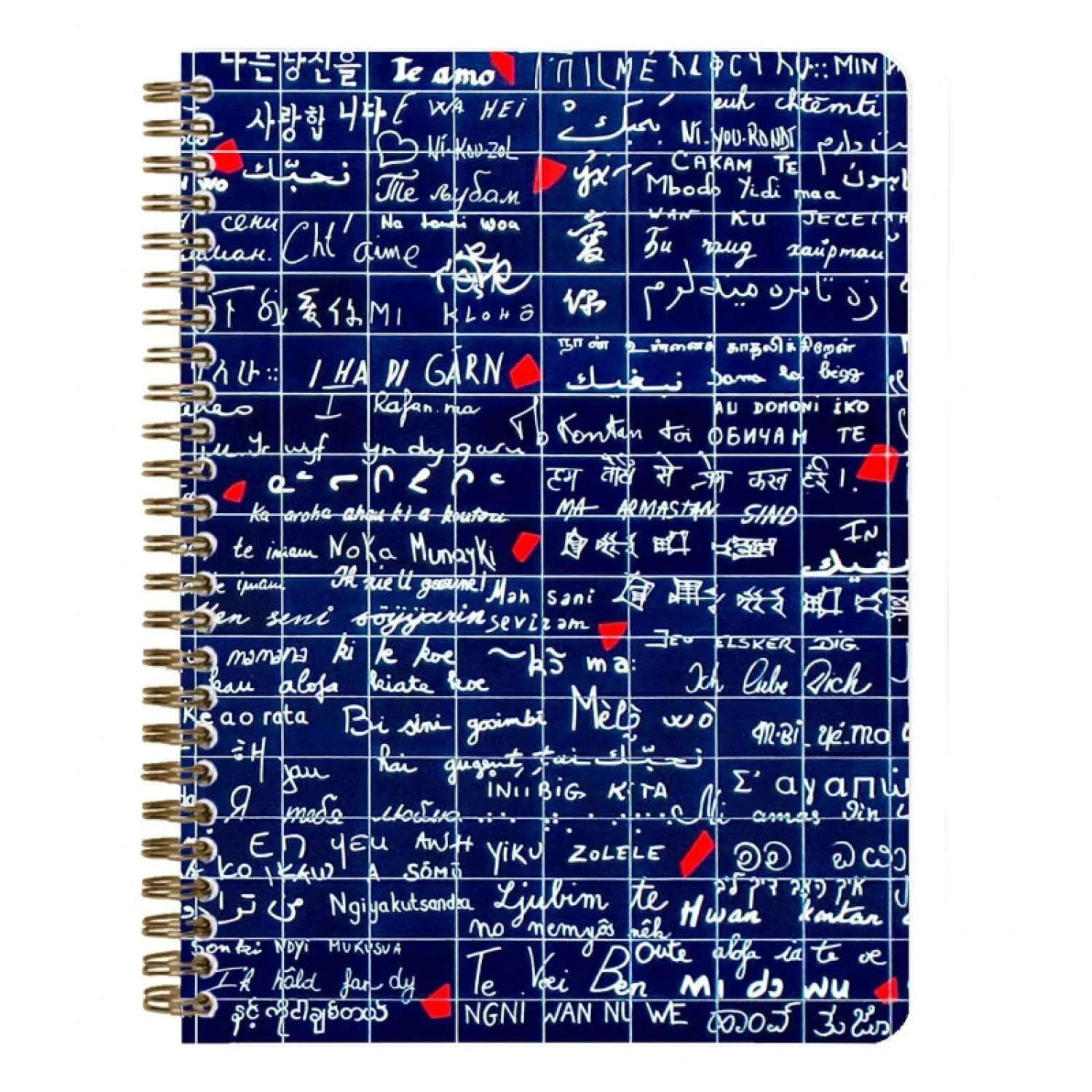 Clairefontaine Le Mur Des Je t'aime Wirebound Notebook A5 Lined in The Wall of Love