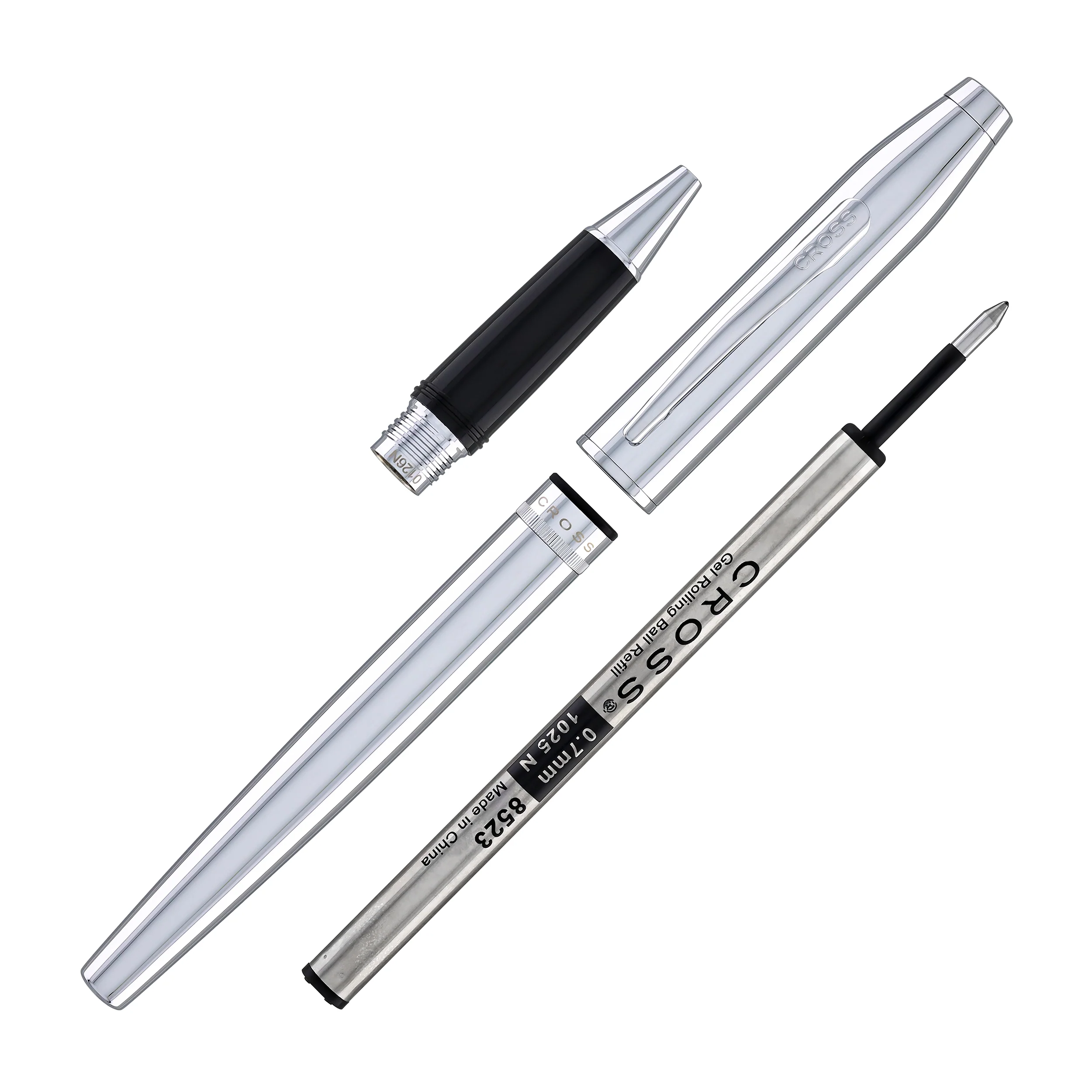 Cross Foundry Rollerball Pen in Polished Chrome with Polished Chrome Appointments